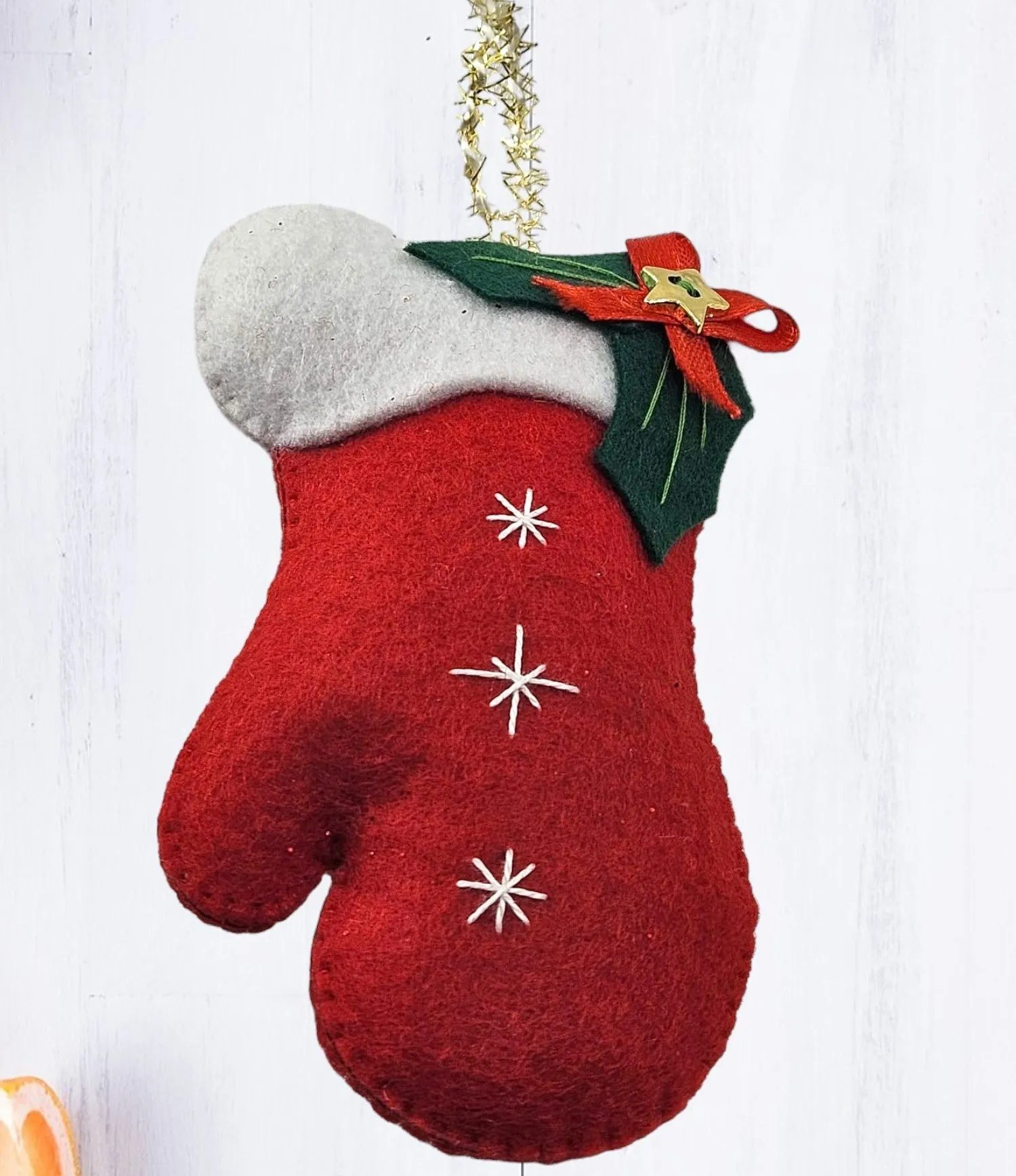 10 PCS Stuffed Christmas Tree Hanging Ornament