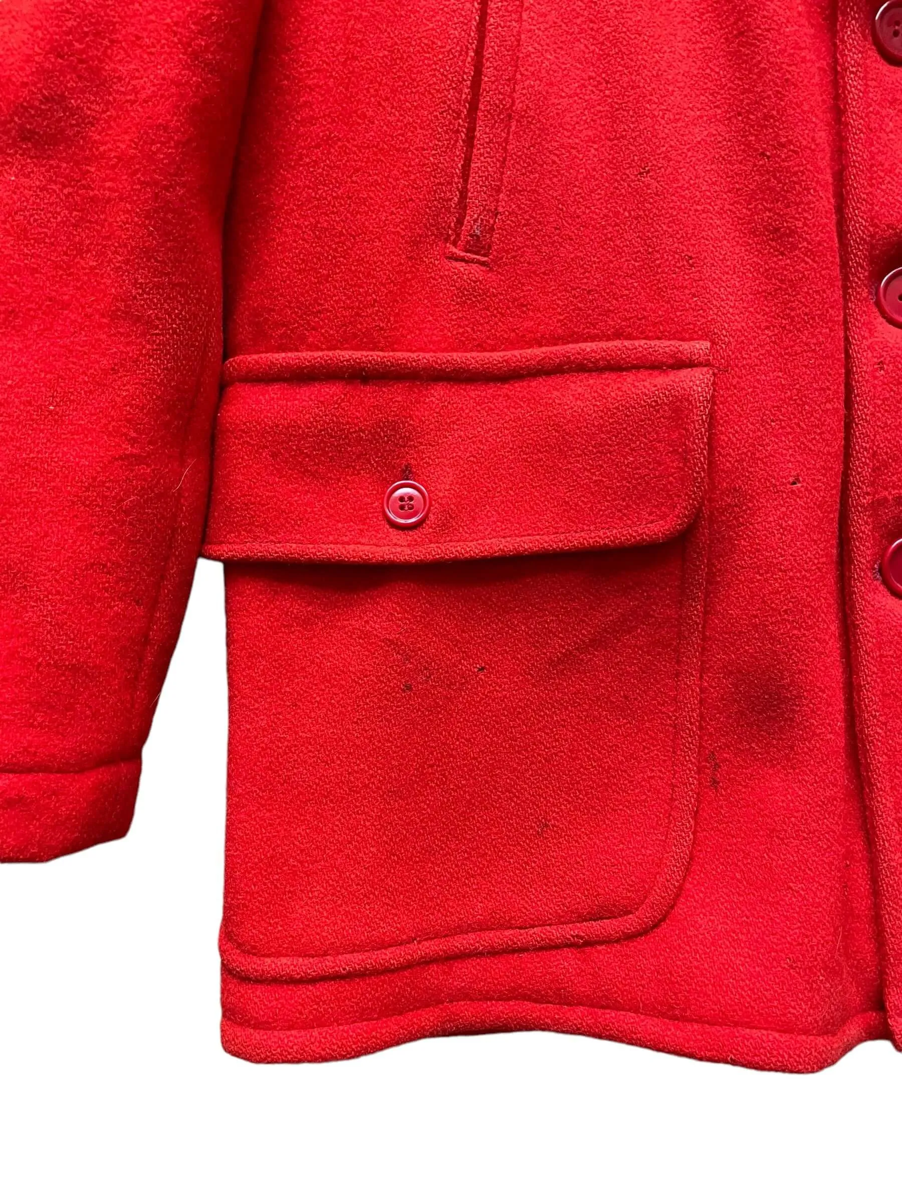 1940s J.O. Ballard & CO Red Wool Hunting Jacket SZ XL
