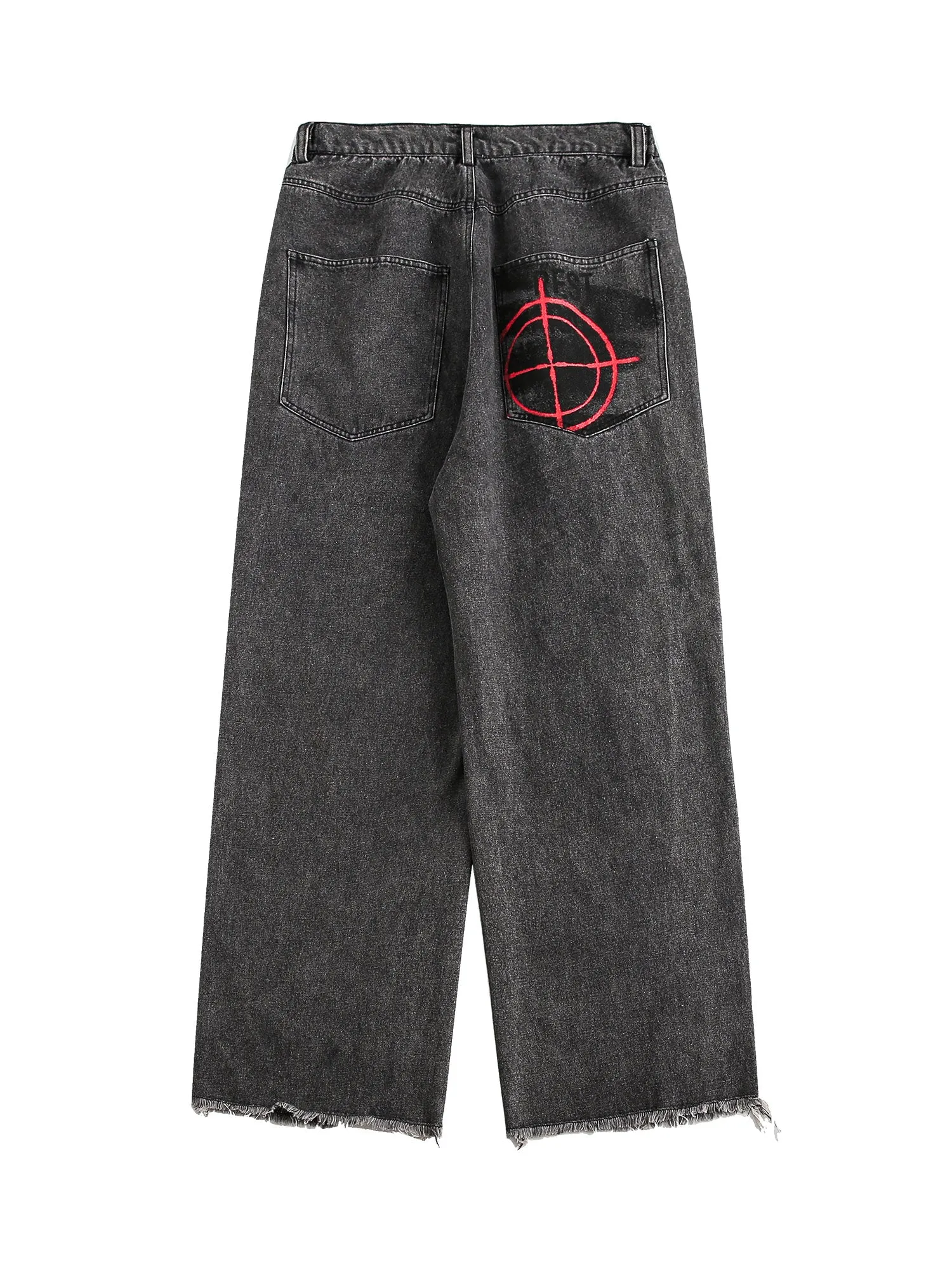 1984 High Street Hip-hop Fun Print Jeans