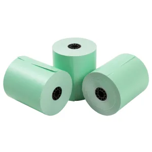 3-1/8" x 230' Green 7/16" ID Core Thermal Rolls, Case of 50