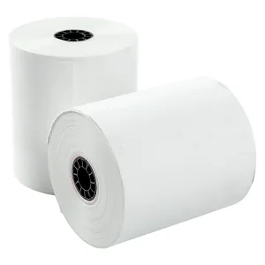 3-1/8" x 230' White 7/16" ID Core Thermal Rolls, Case of 50 or Pallet (63 cases)