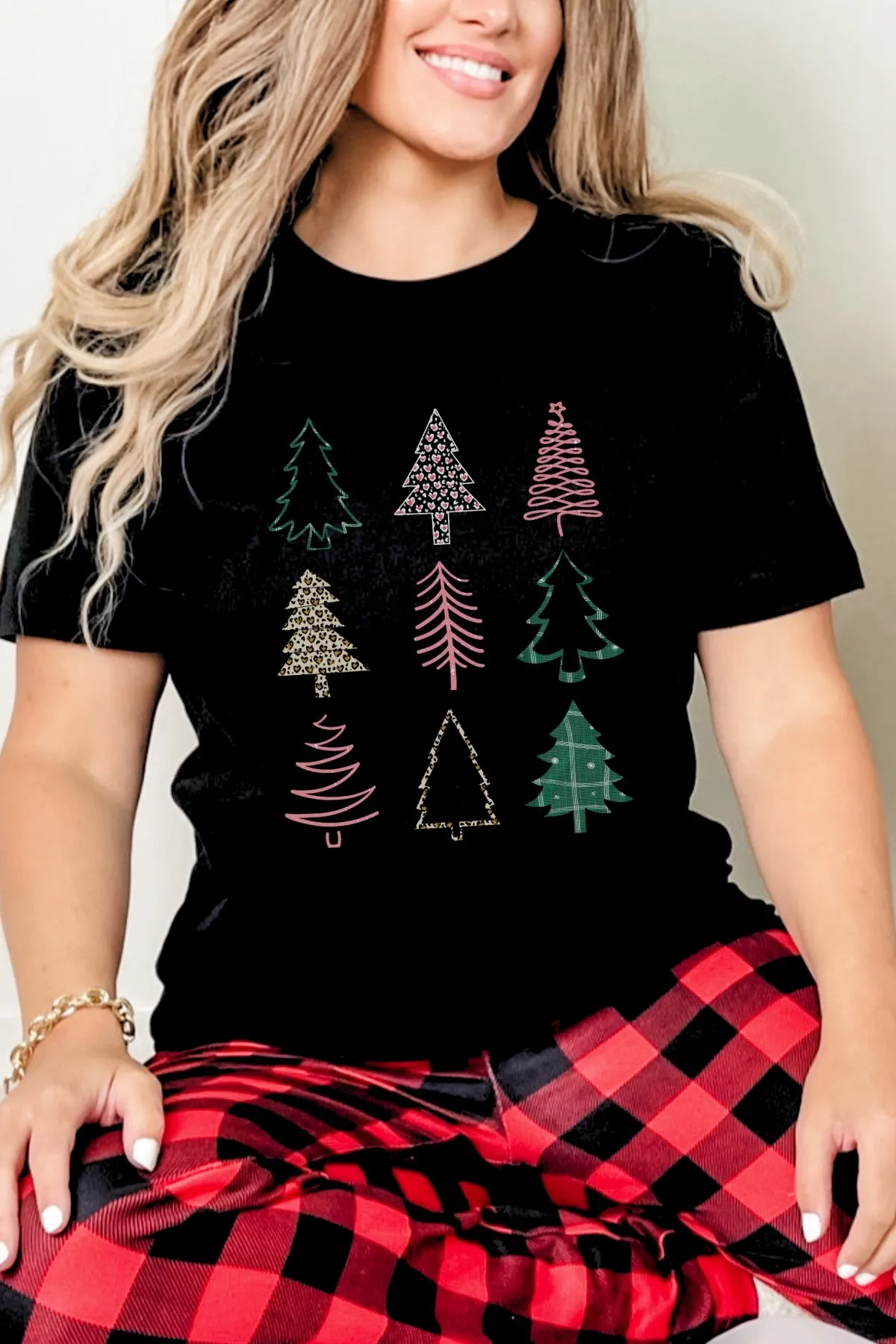 Abstract Christmas Tree Graphic Tee