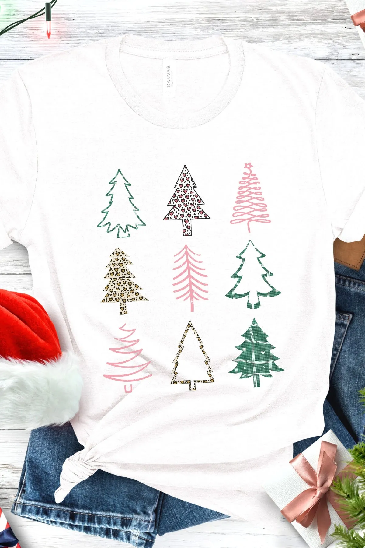 Abstract Christmas Tree Graphic Tee