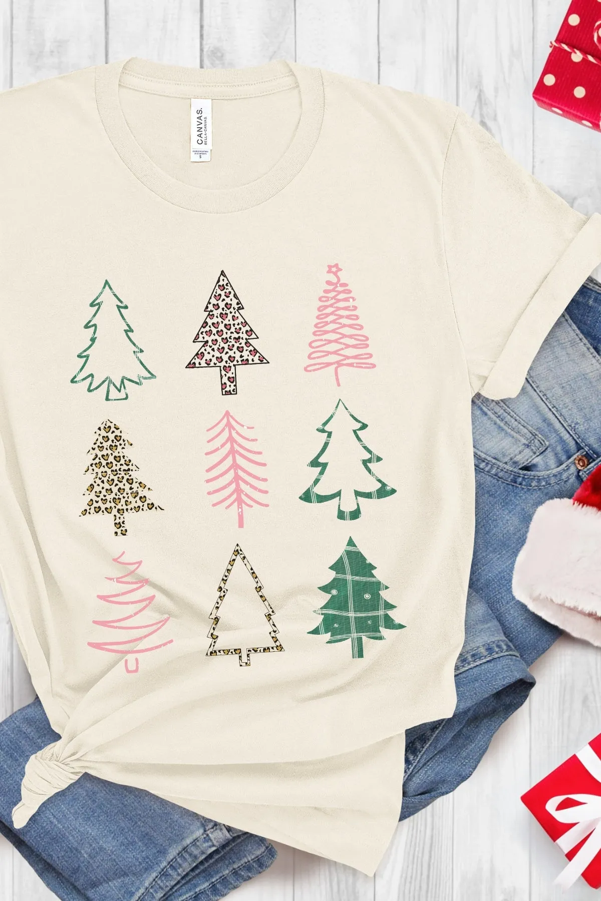 Abstract Christmas Tree Graphic Tee