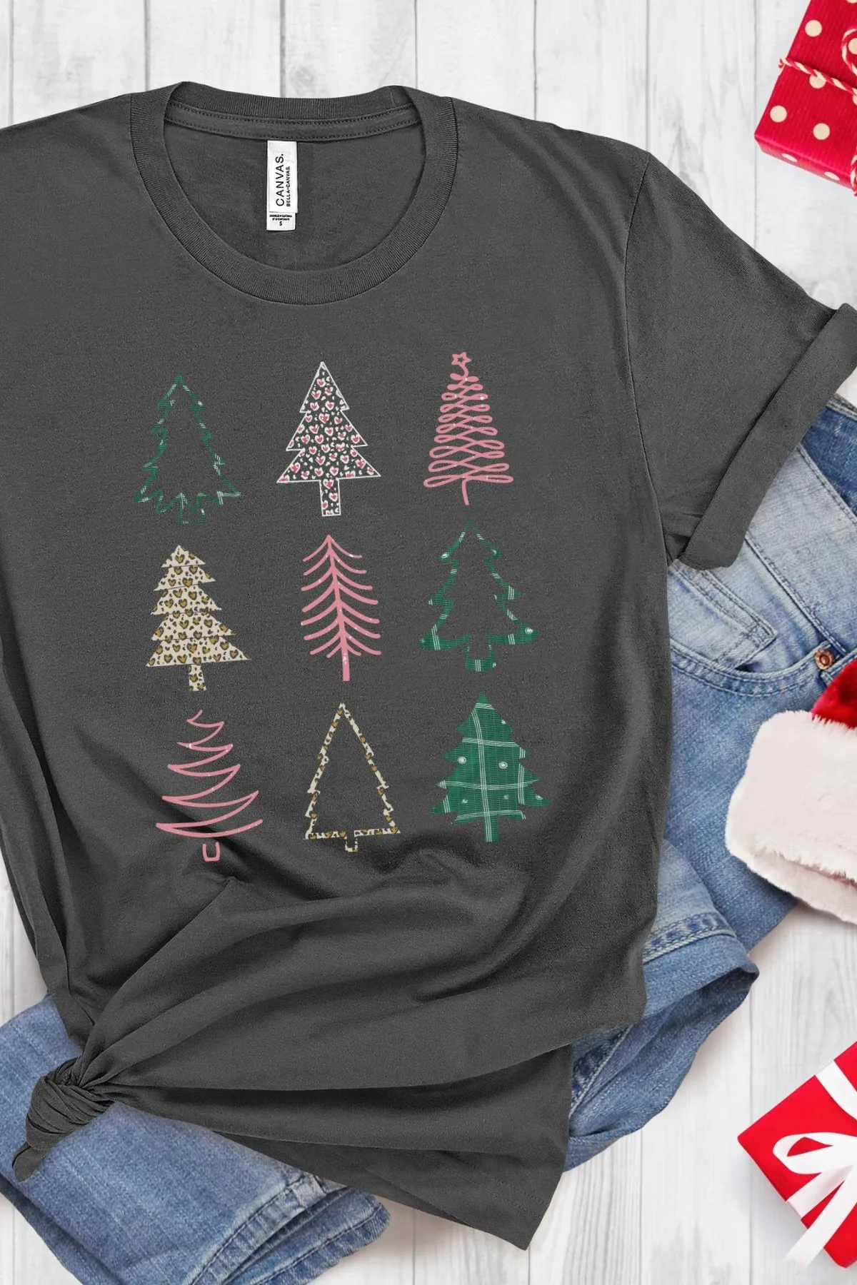 Abstract Christmas Tree Graphic Tee