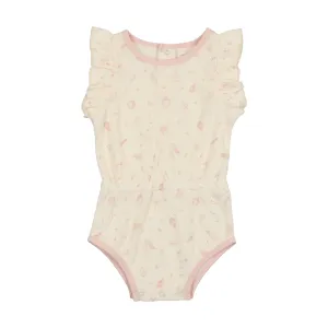 Analogie By Lil Legs Multigarden Romper Cream/Pink
