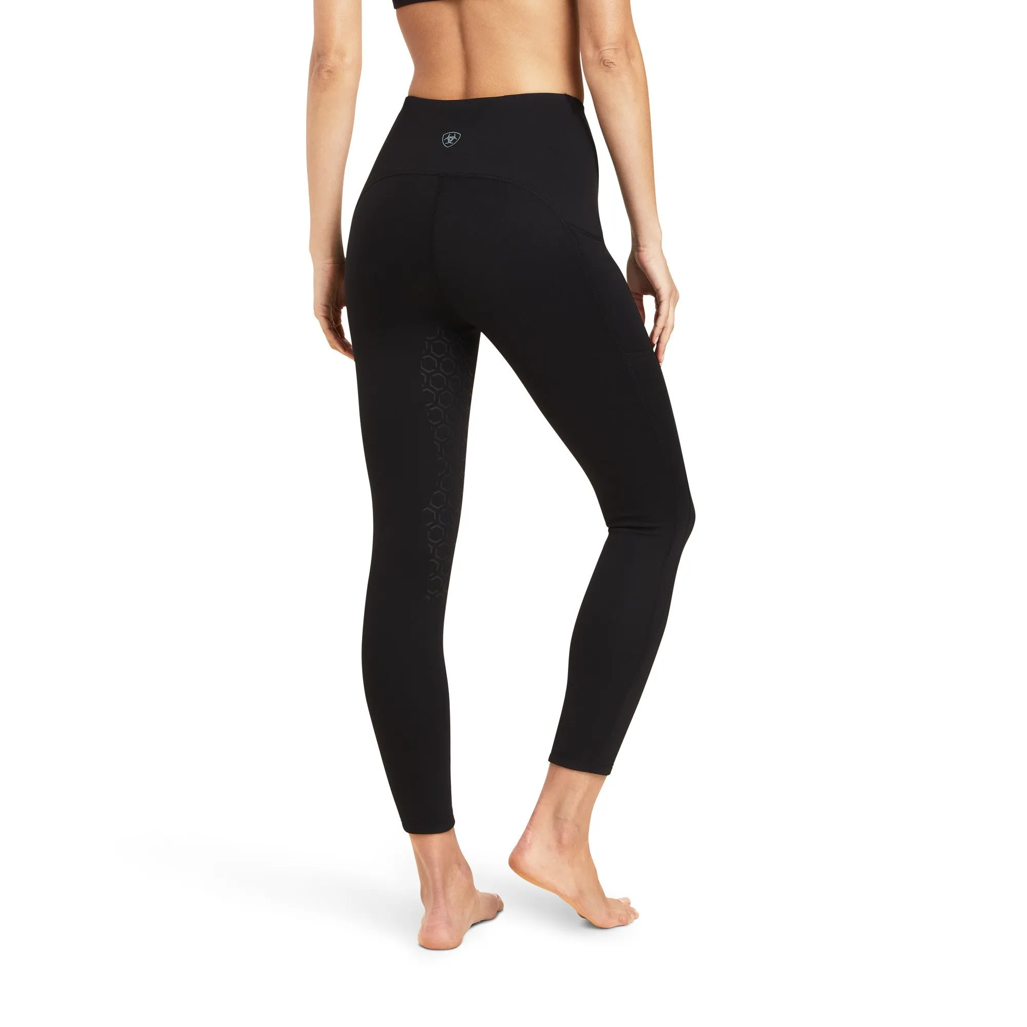 Ariat Ladies Venture Thermal Half Grip Tights - Black