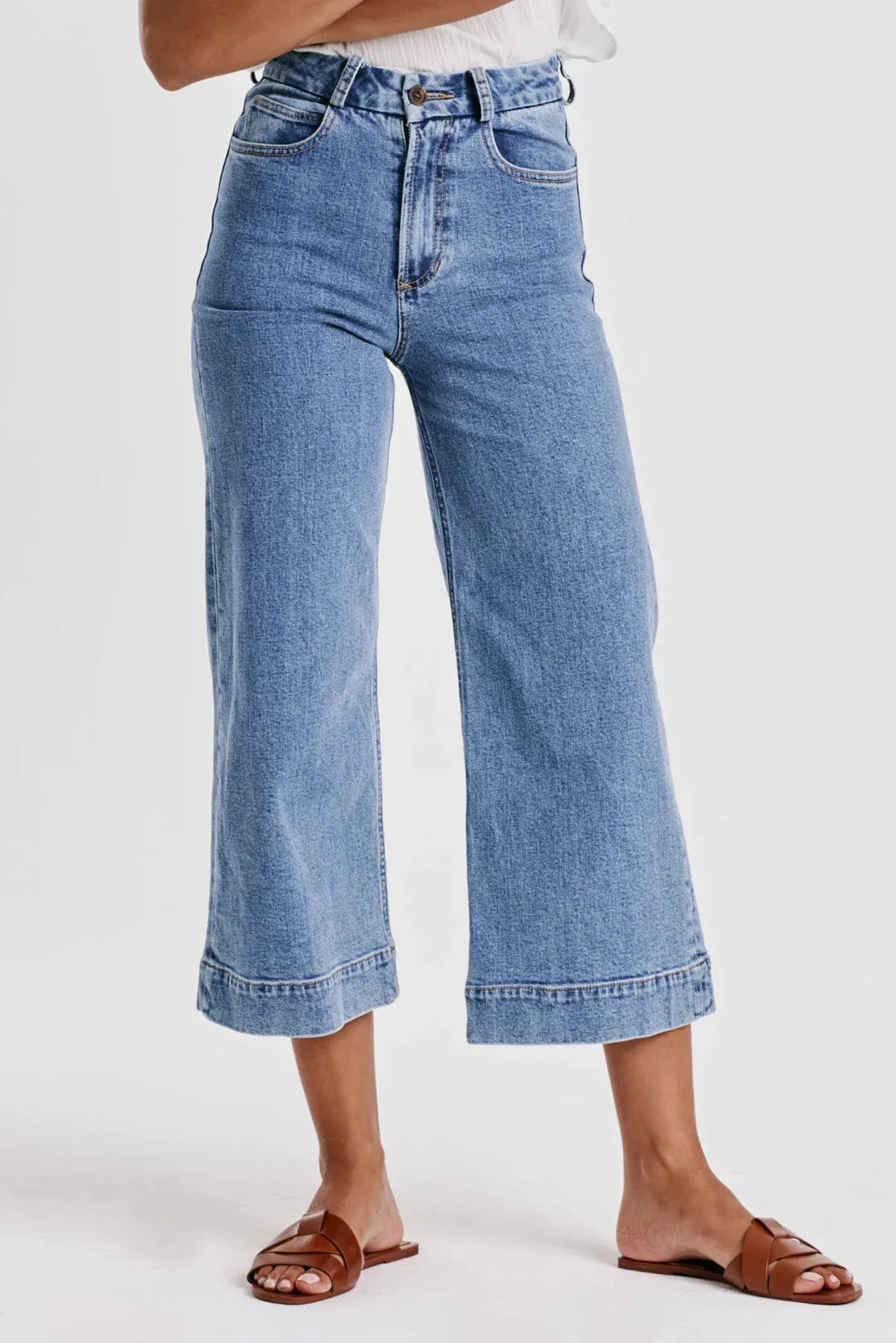 AUDREY WIDE LEG CROP JEANS