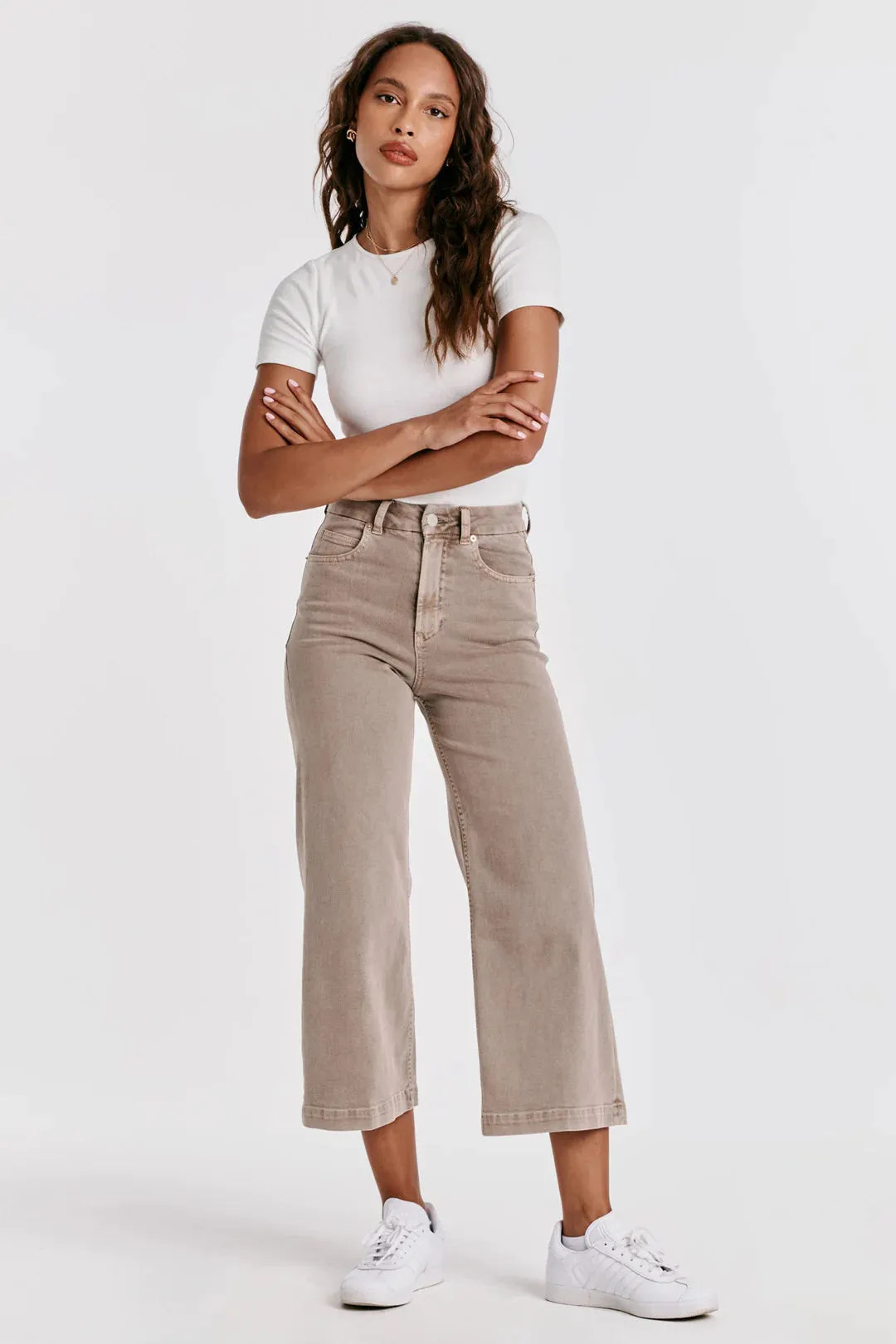 AUDREY WIDE LEG CROP JEANS