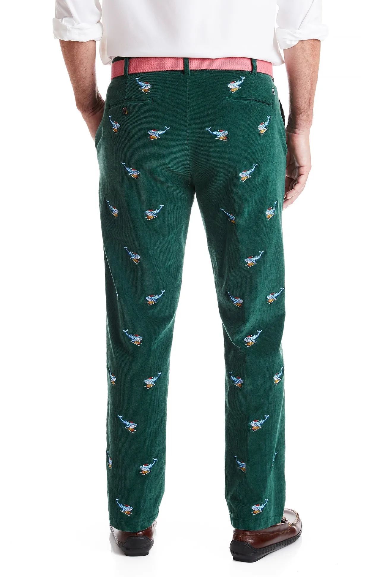 Beachcomber Corduroy Pant Hunter with Nantucket Christmas Sleigh Ride