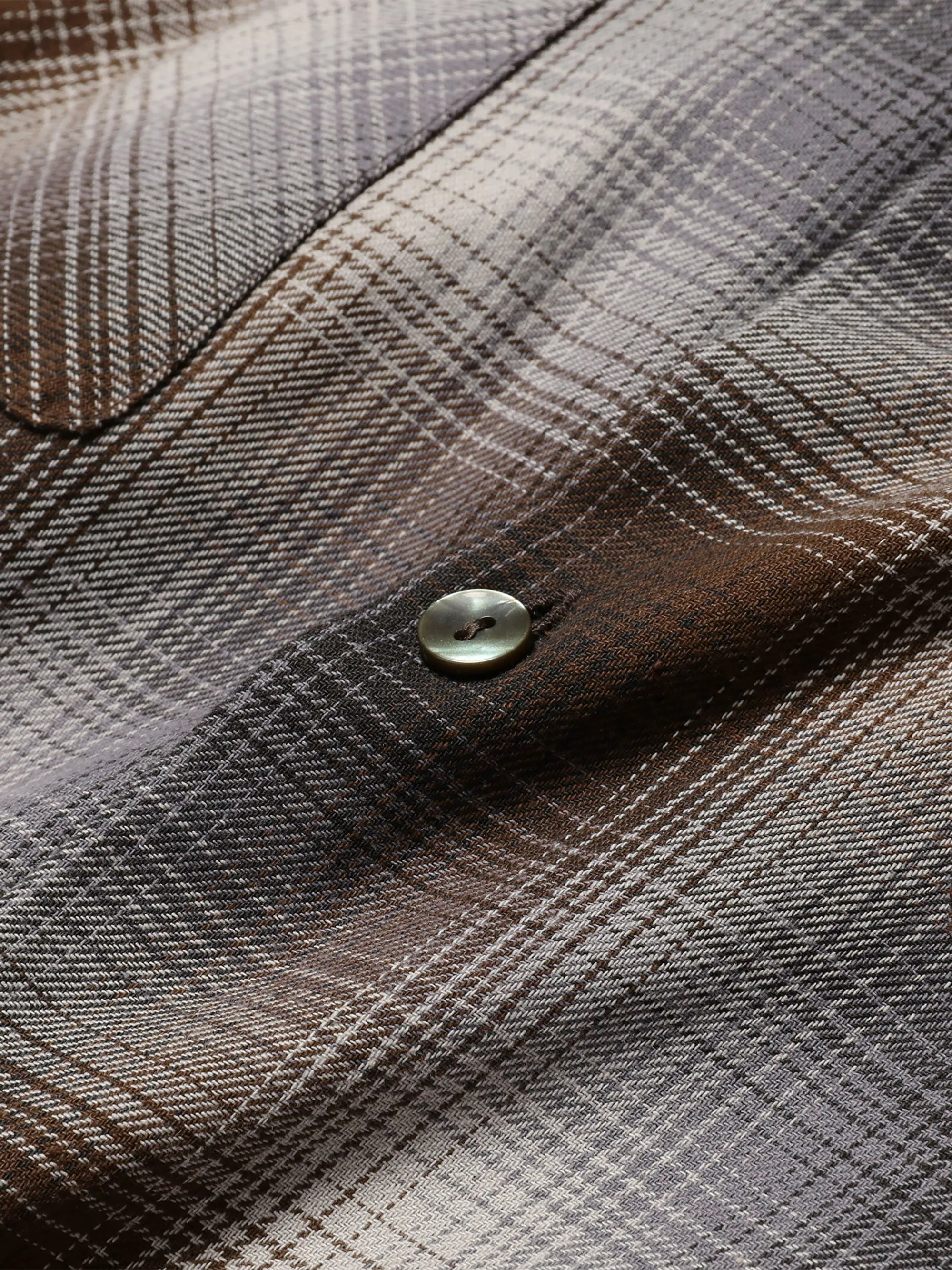 Beams Ombre Open Collar - Brown