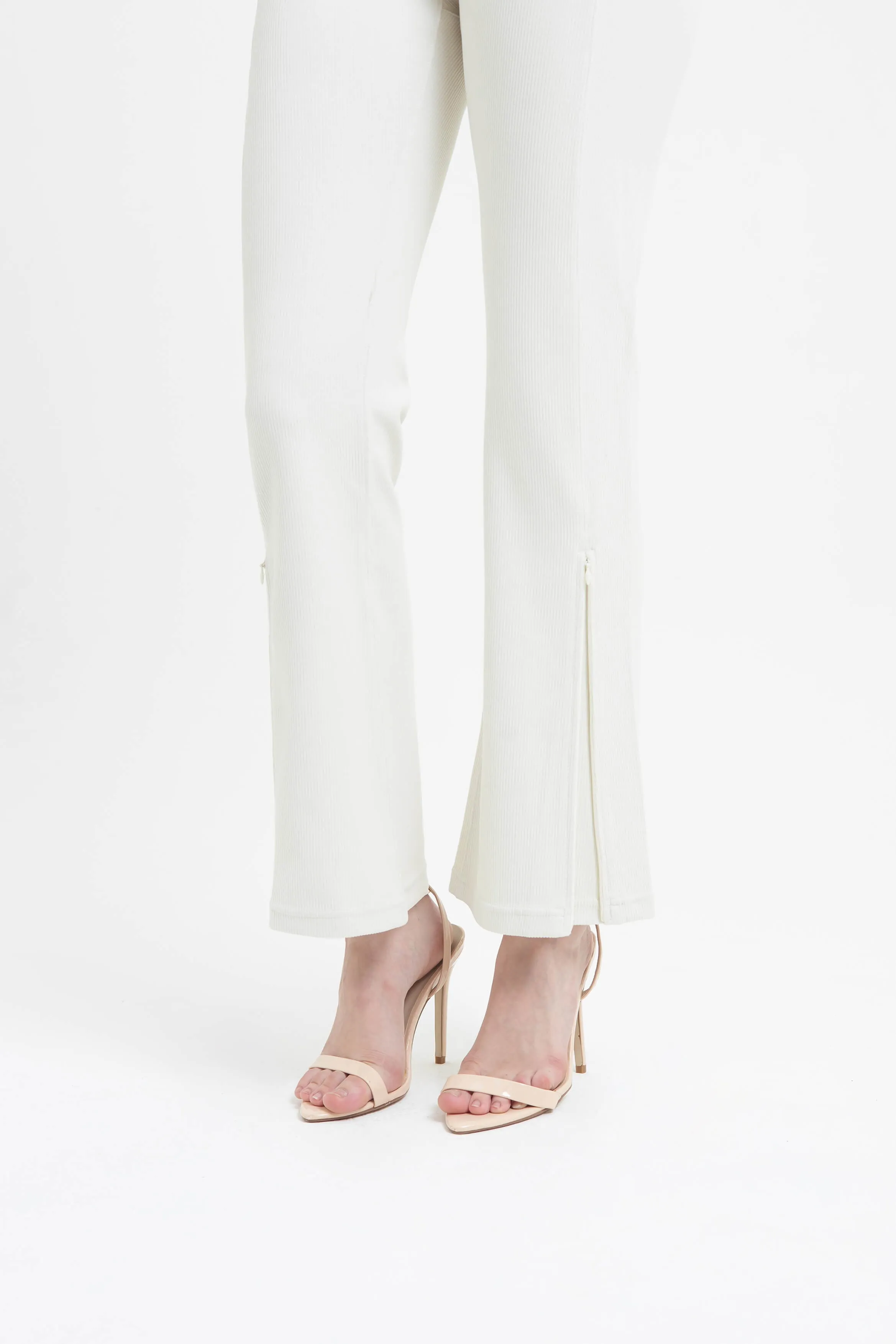 Beige Luna Flare Pants