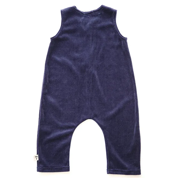 Bennet Romper - Navy Velvet