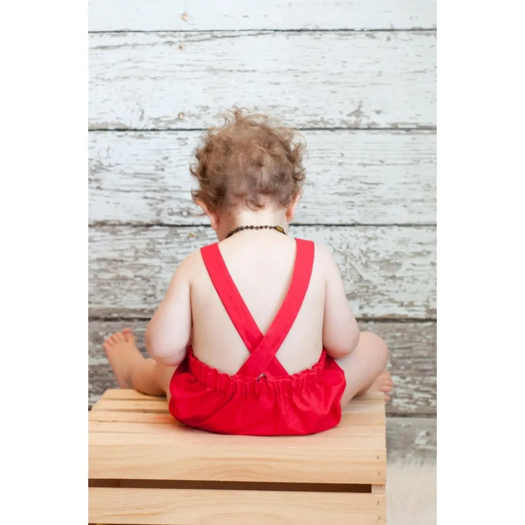 Black Boho Baby Romper