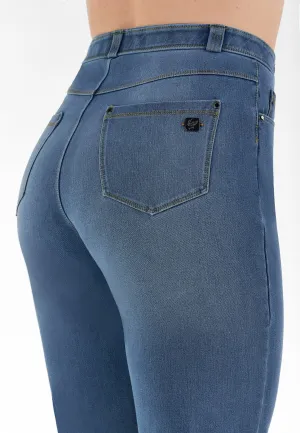 (BLACK14SHS208-J4Y) Freddy  Mom Fit Jeans, Super High Waist And Wide Fringed Bottom