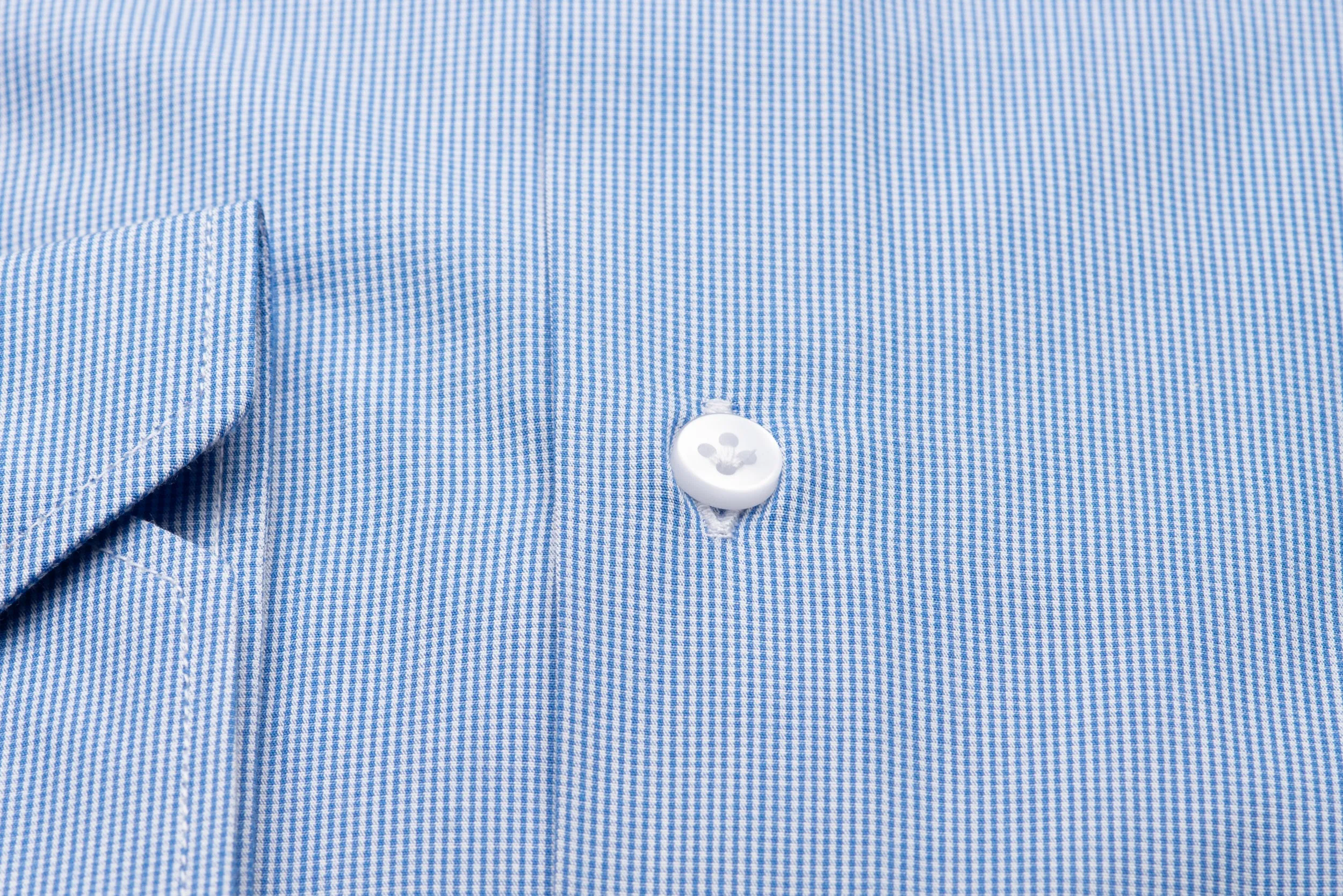 Blue Micro Checked Botton Down Shirt by Bazooka
