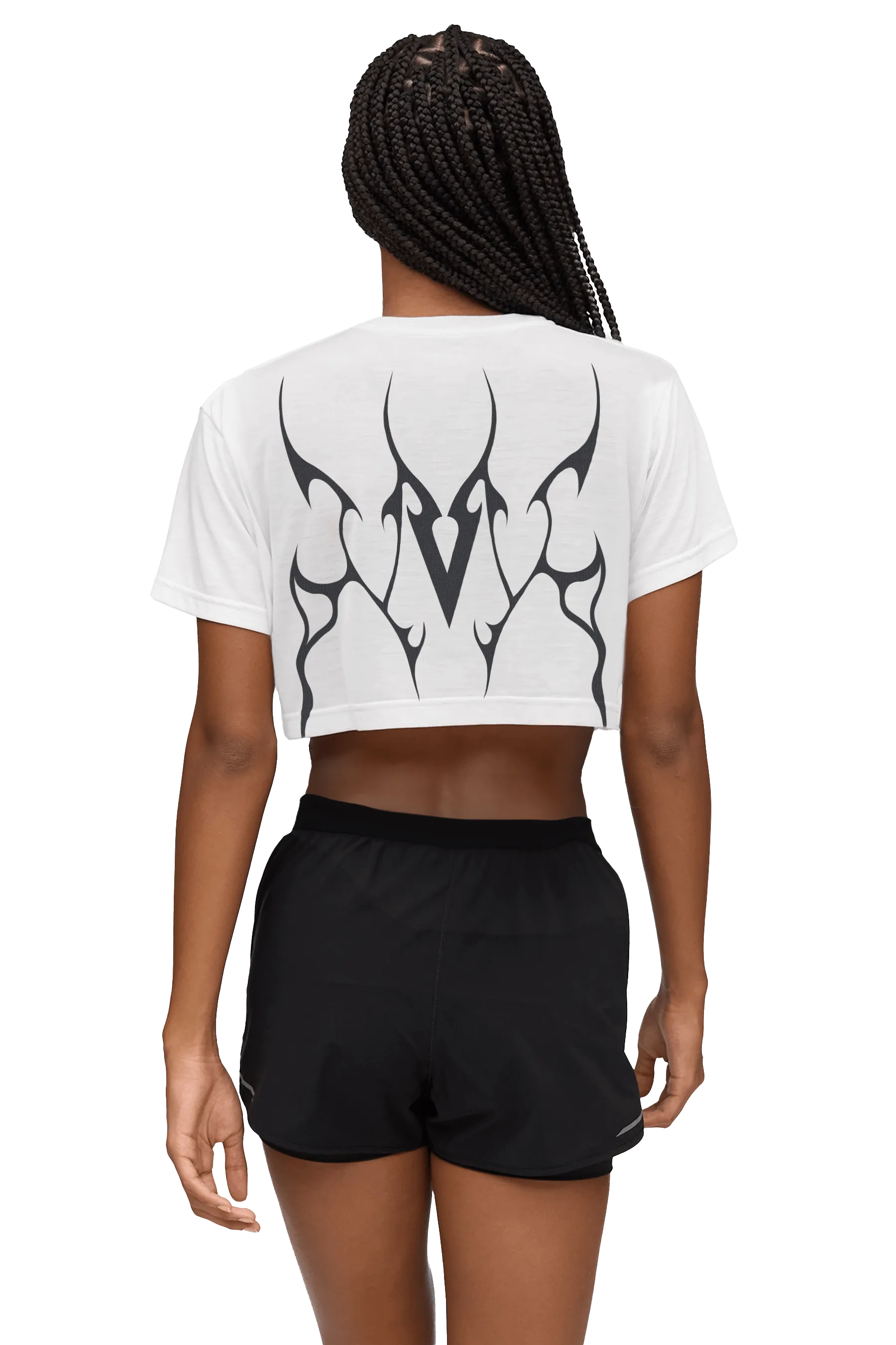 BOXY T-SHIRT BLACK VEINS GRAPHIC - Optic White