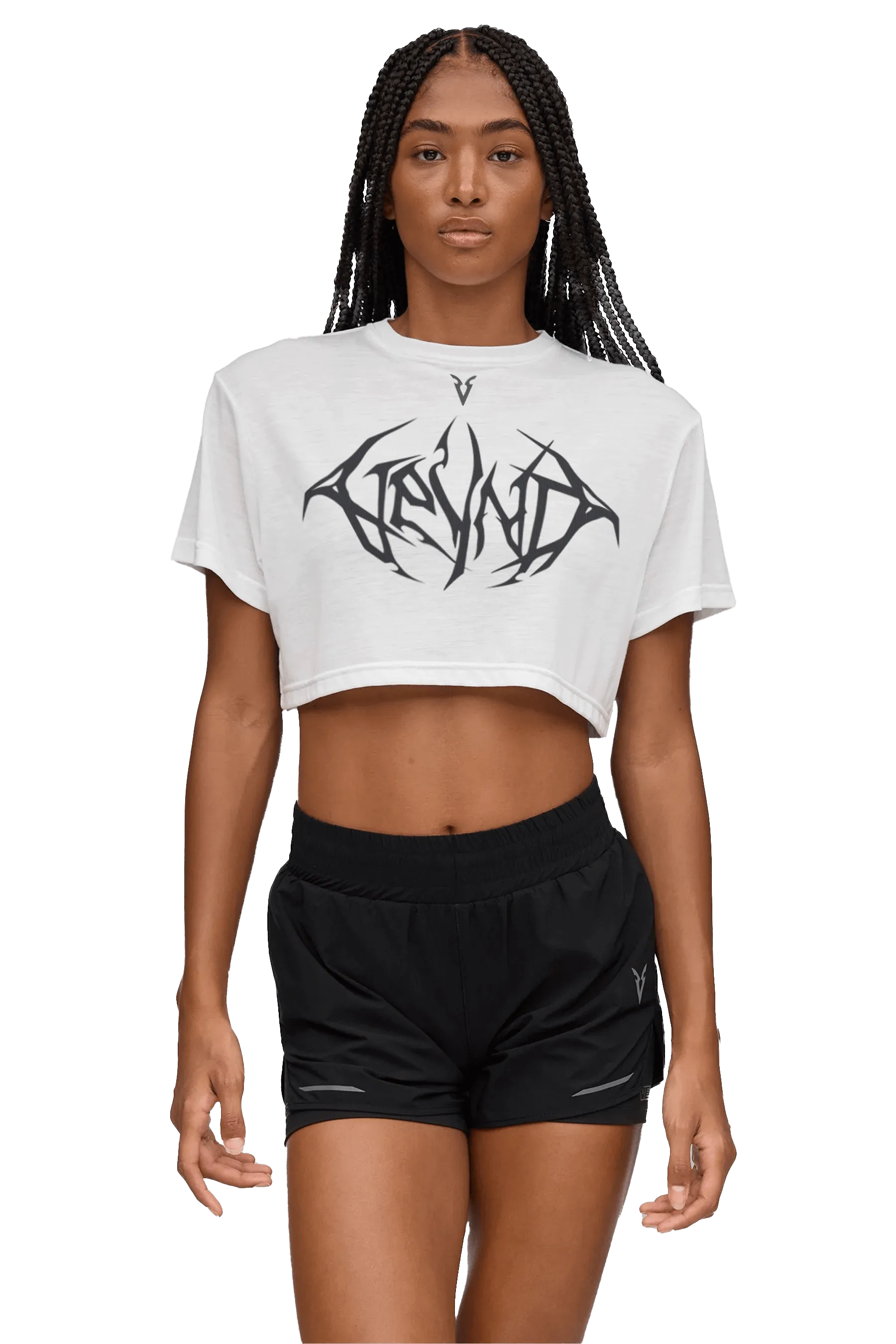 BOXY T-SHIRT BLACK VEINS GRAPHIC - Optic White