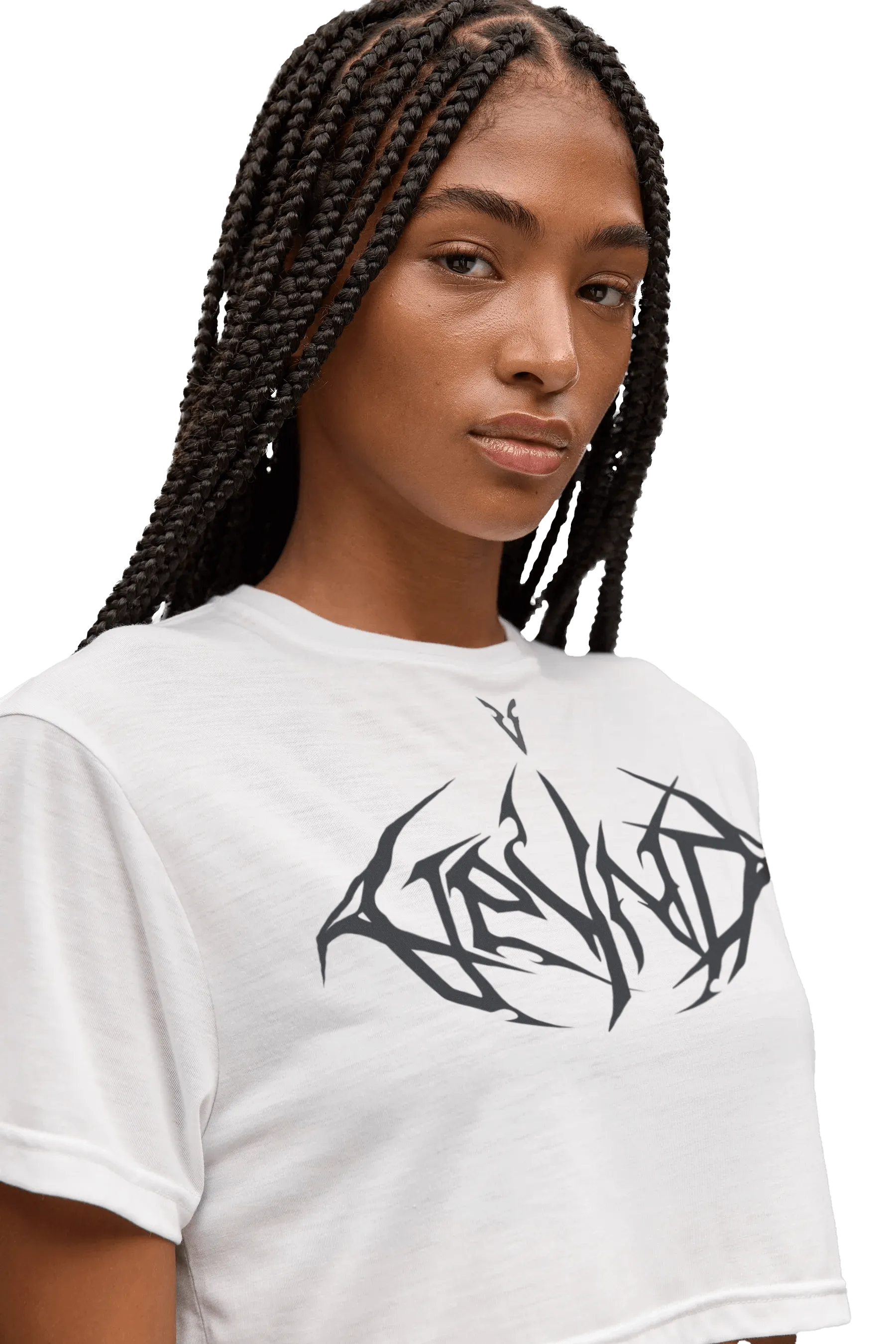 BOXY T-SHIRT BLACK VEINS GRAPHIC - Optic White