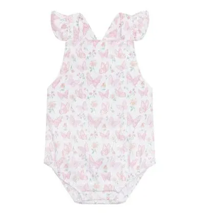 Butterflies Print Ruffle Bubble