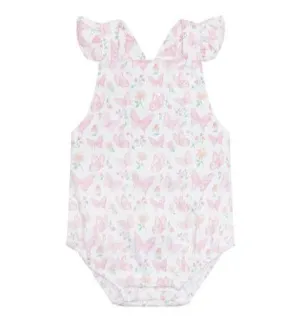 Butterflies Print Ruffle Bubble