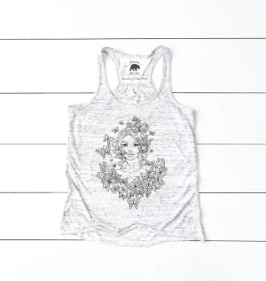 Butterfly Goddess flowy racerback tank tops