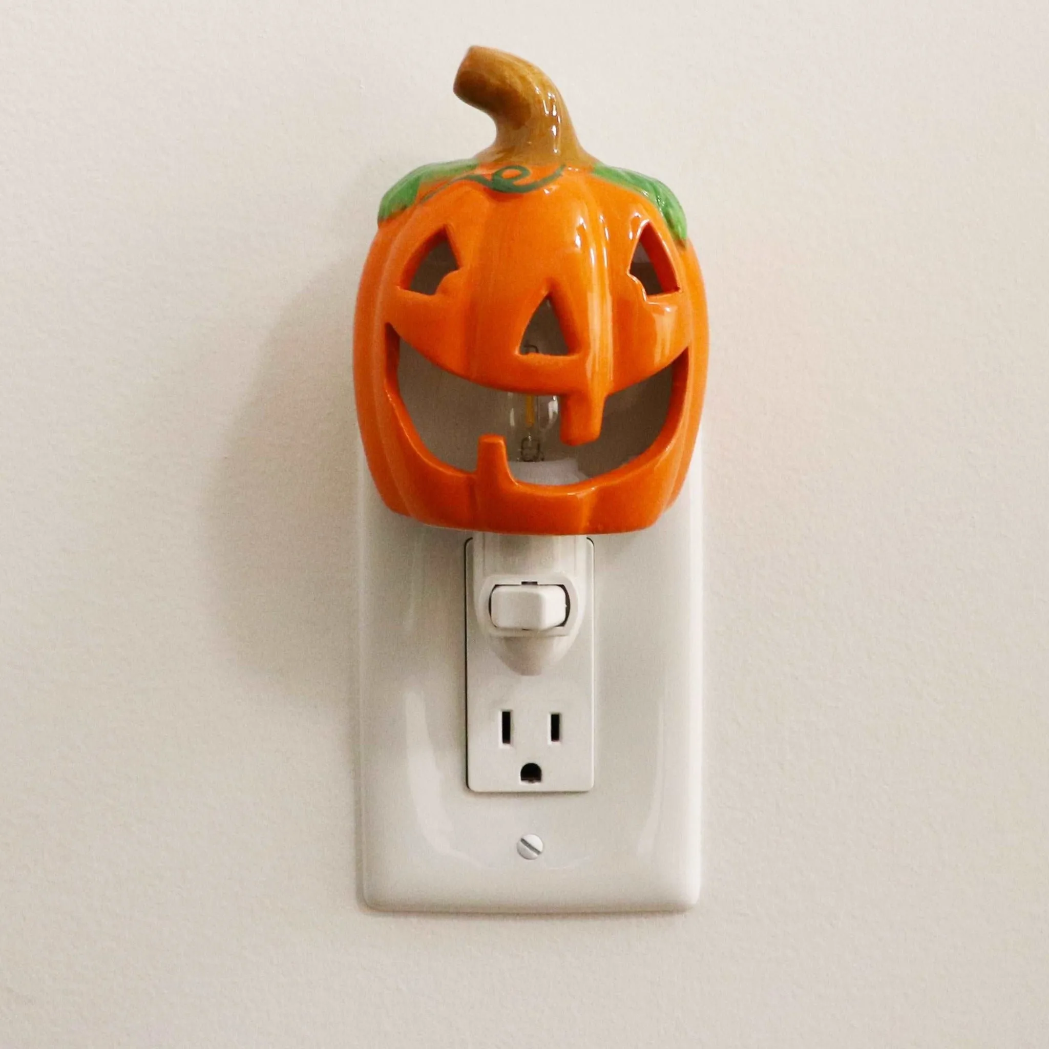 Ceramic Christmas Pumpkin Night Light