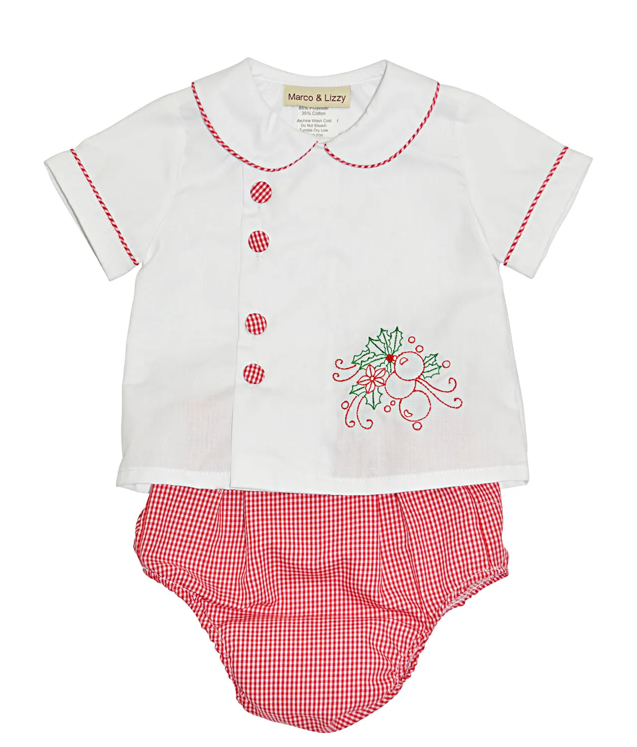 Christmas  baby shirt and diaper cover set