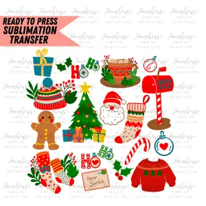 Christmas Favorite Things Ready To Press Sublimation Transfer