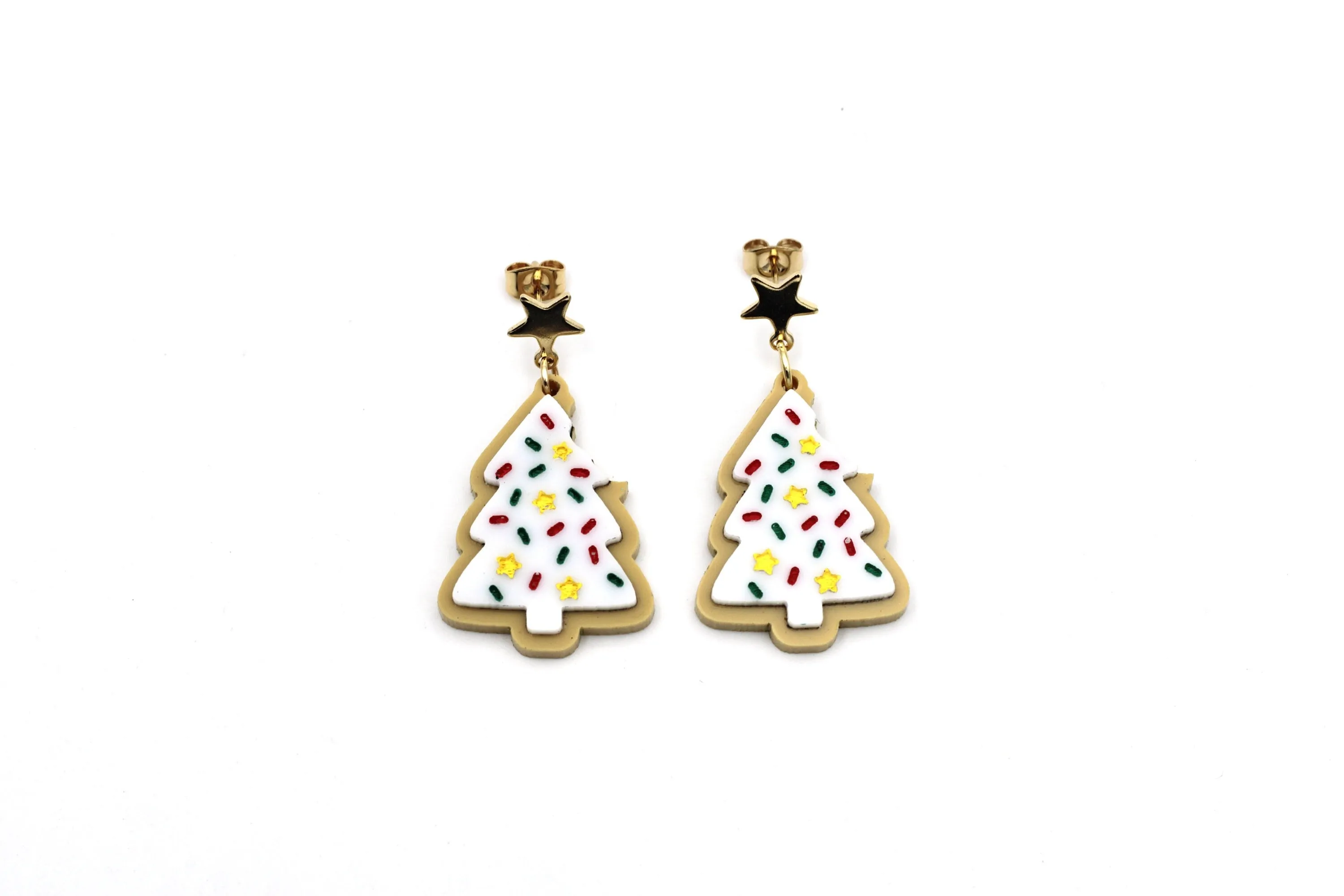 Christmas Tree Cookie Earrings