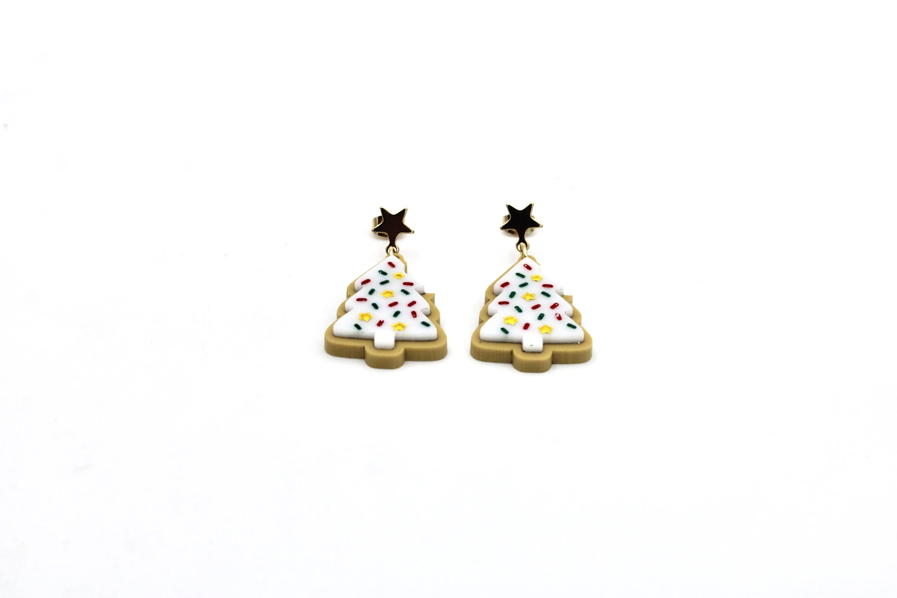 Christmas Tree Cookie Earrings