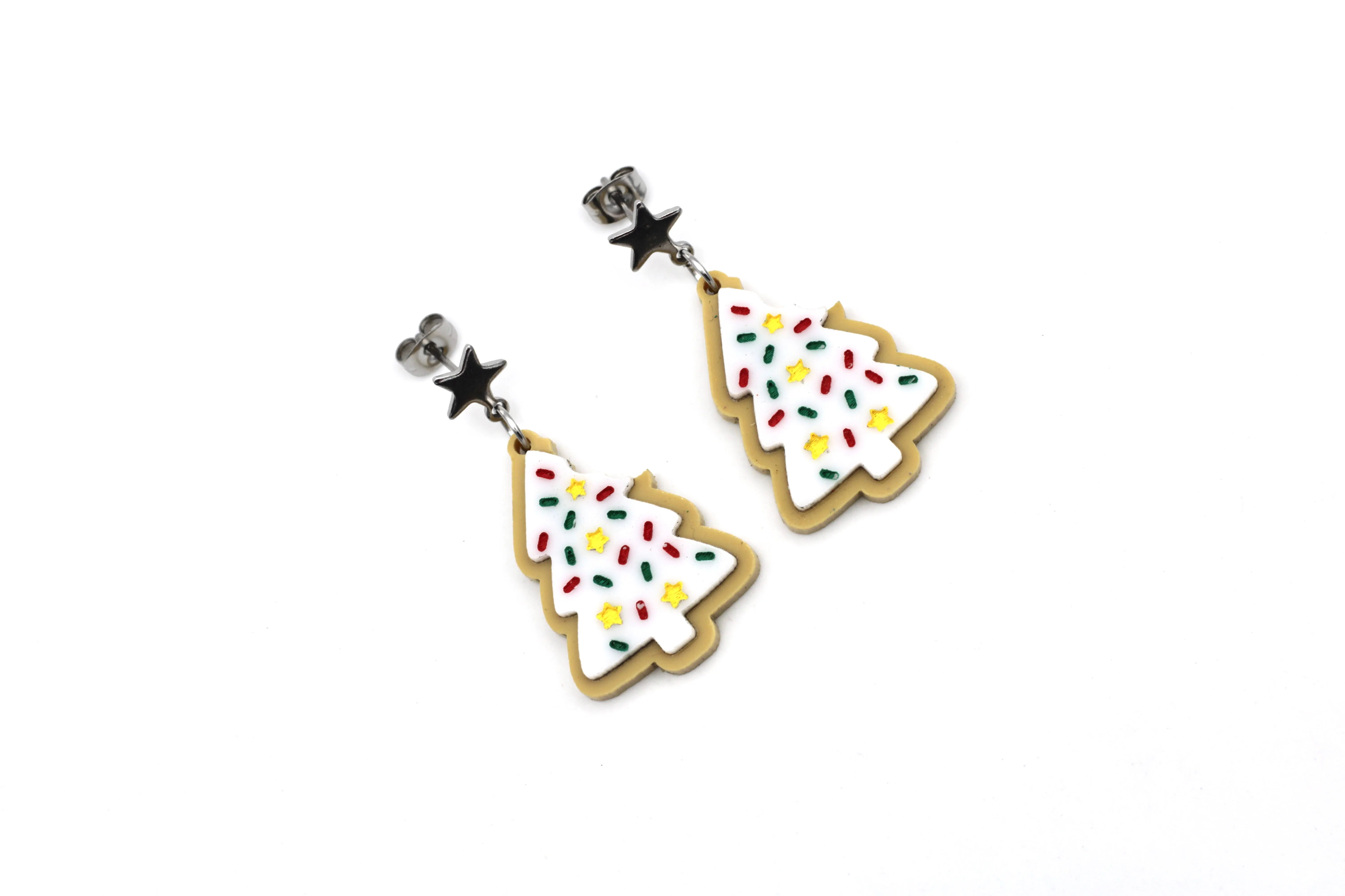 Christmas Tree Cookie Earrings