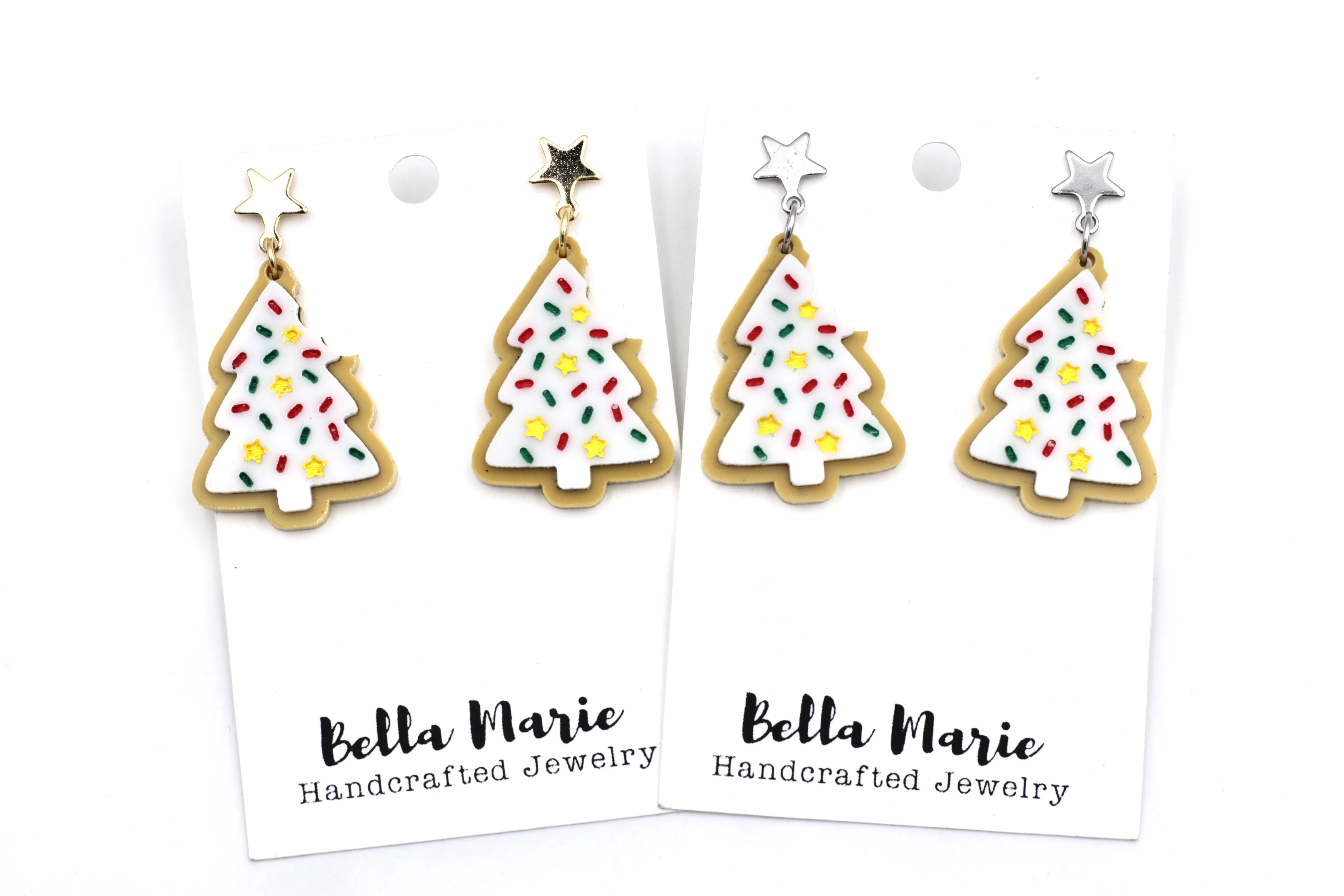 Christmas Tree Cookie Earrings