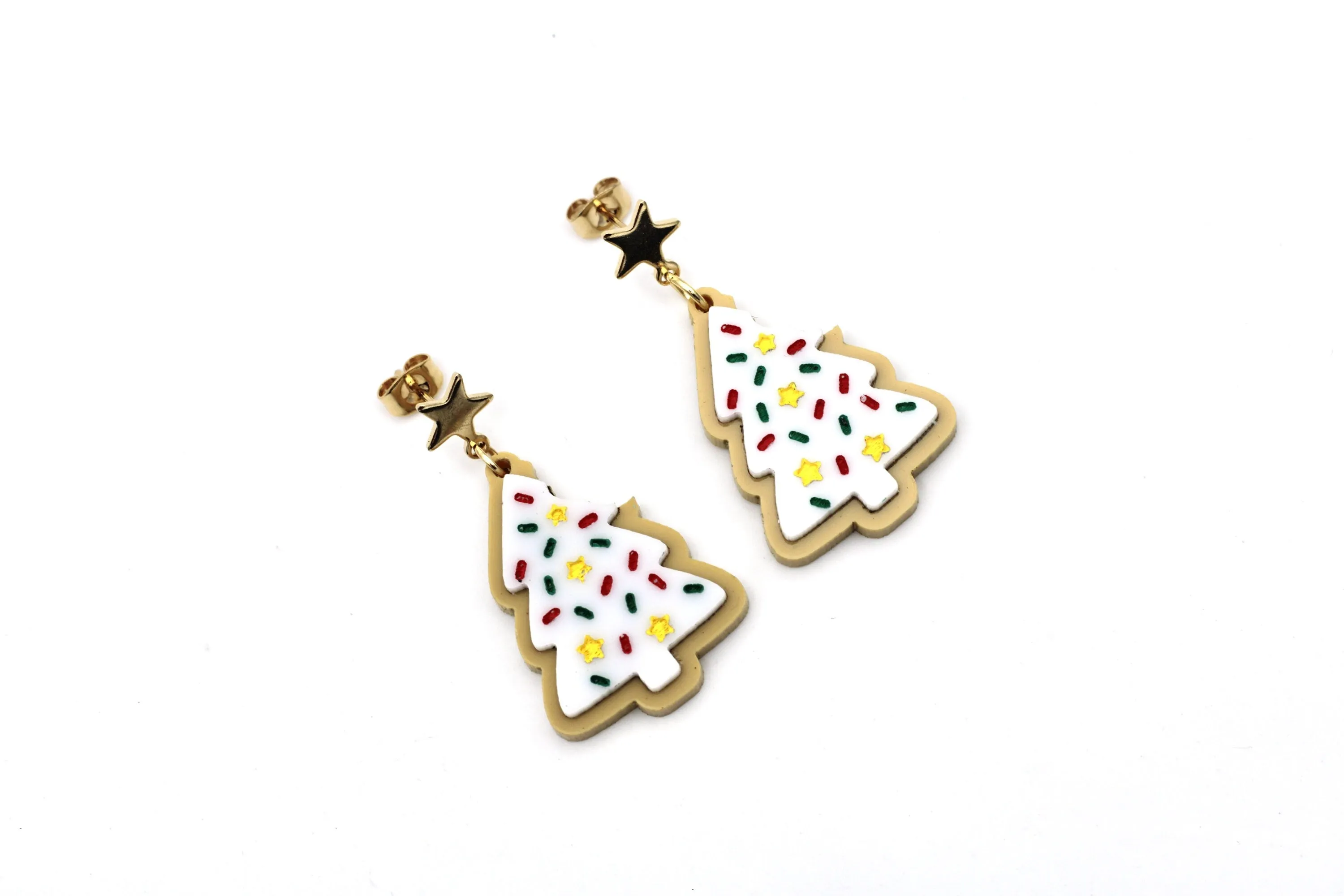 Christmas Tree Cookie Earrings