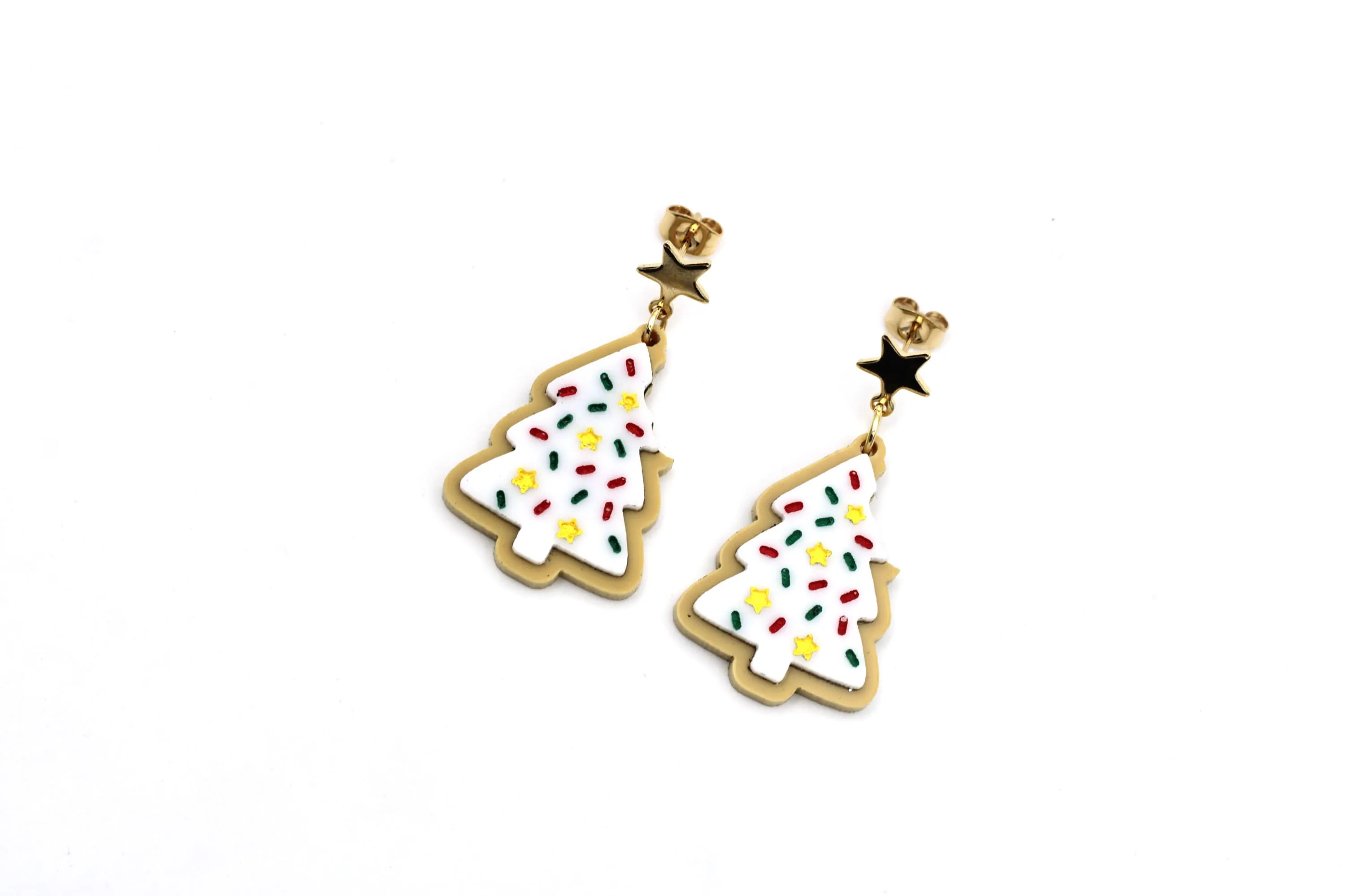 Christmas Tree Cookie Earrings