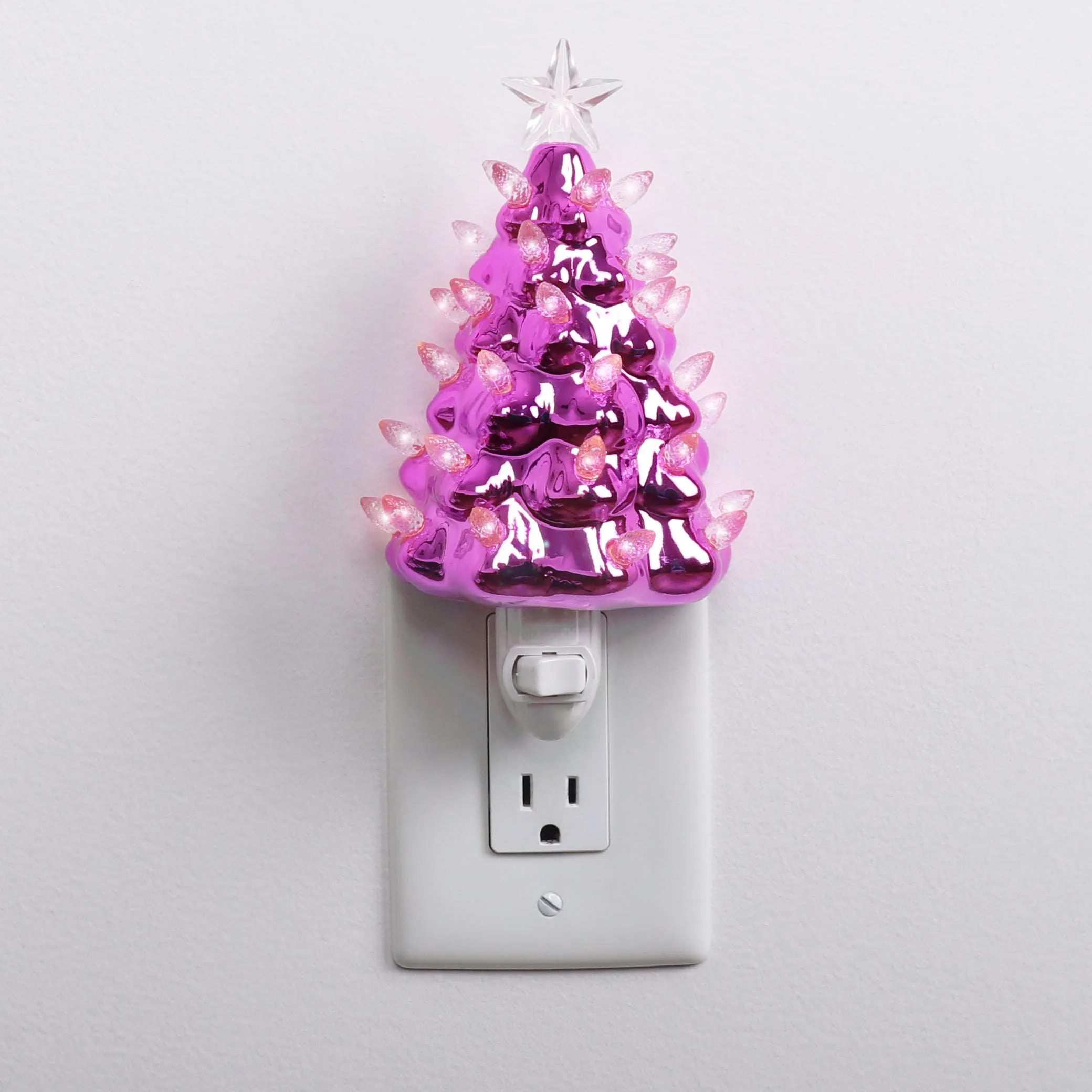Christmas Tree Night Light - Pink