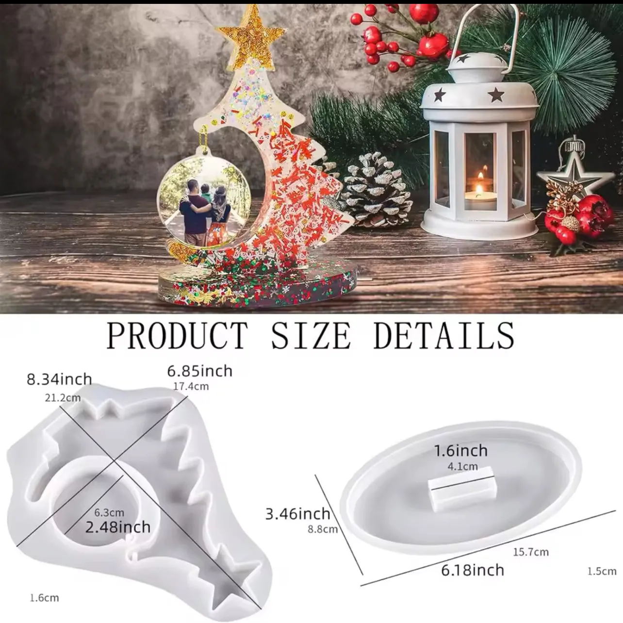 Christmas Tree Resin Frame Mold