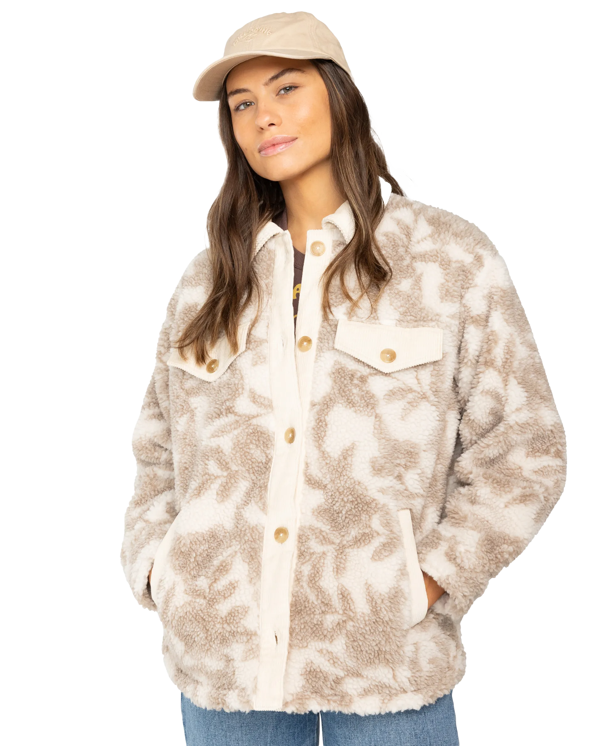Coastal Waves Jacket in White Cap