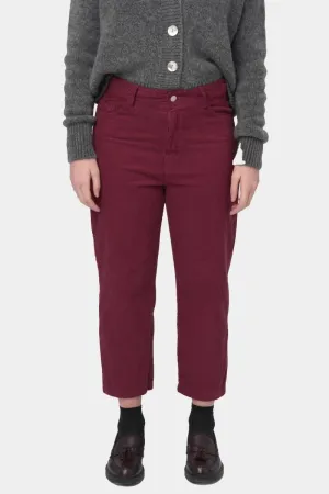 Cotton Corduroy Straight Leg Pant