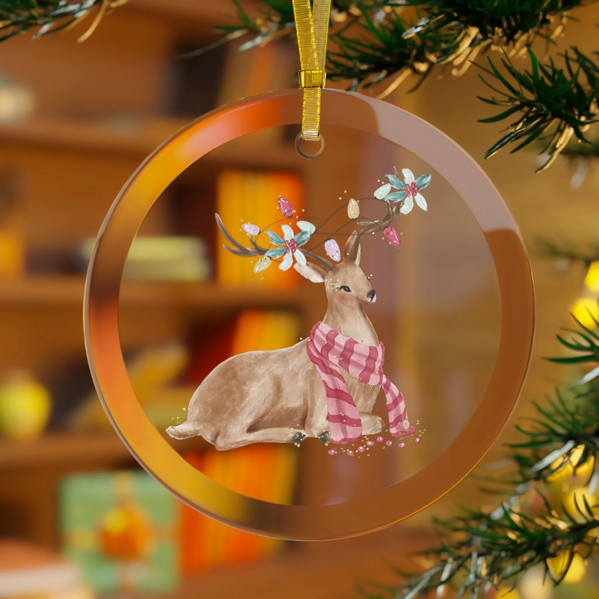 Deer Glass Ornament