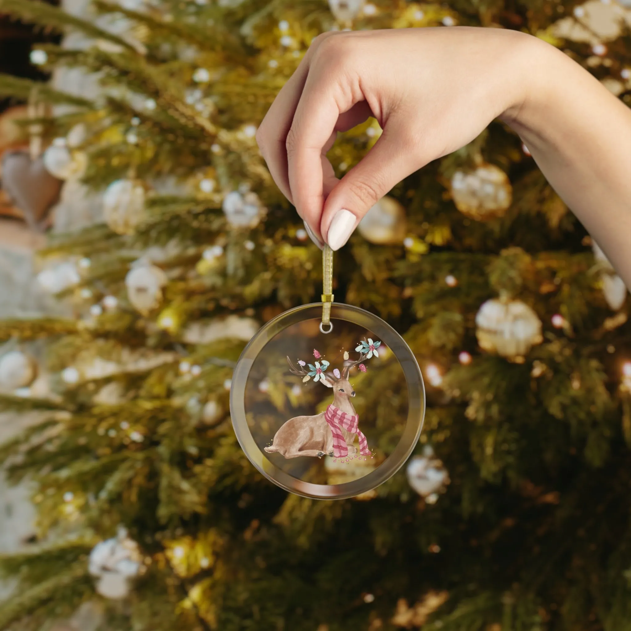 Deer Glass Ornament