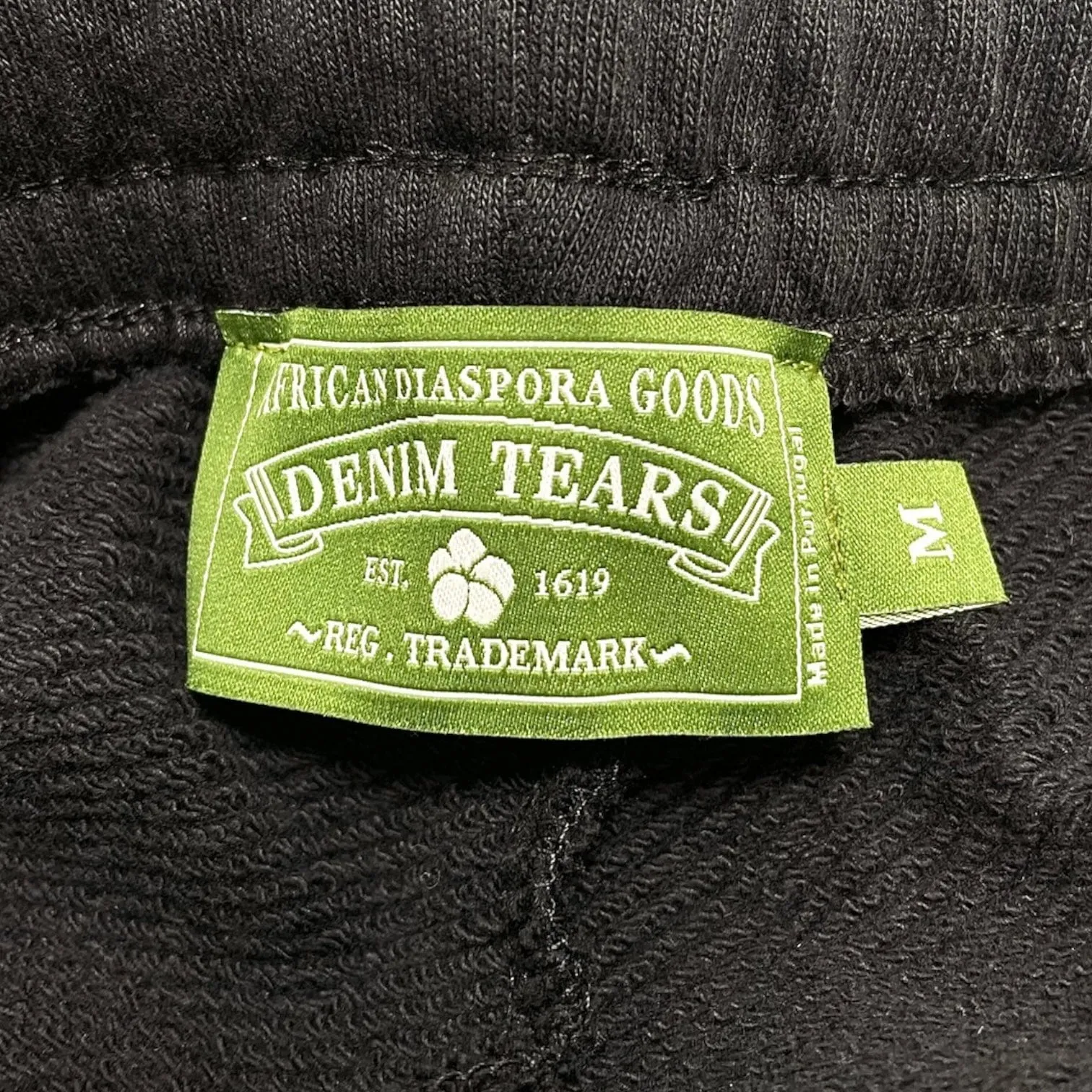 Denim Tears Tonal Wreath Sweatpants Black