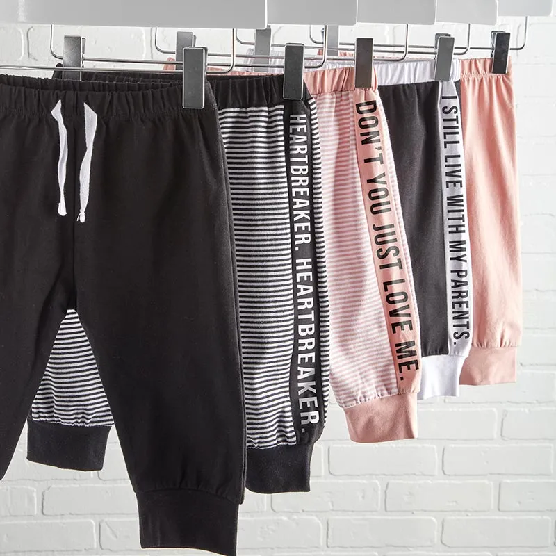 Don't You Just Love Me Drawstring Girls Pants | Blush Pink Jogger | Size 6-12 Months