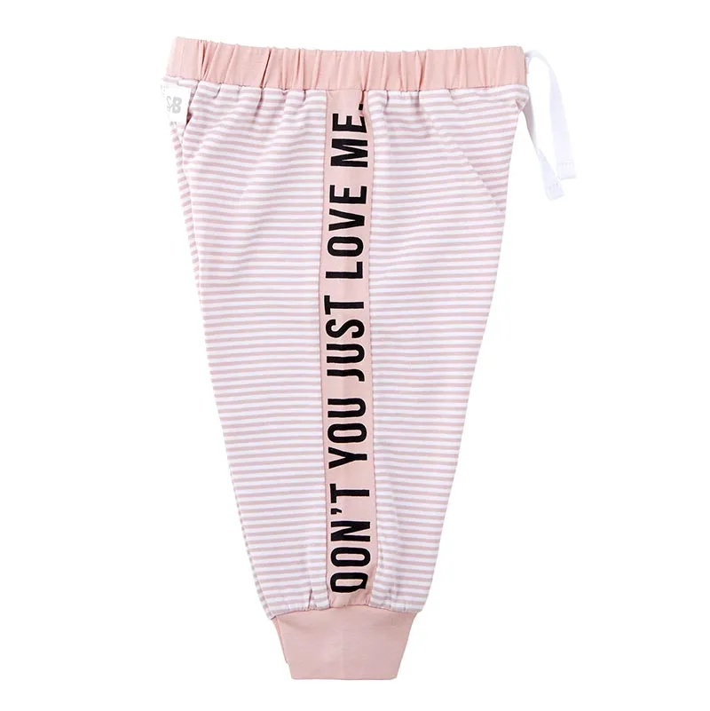Don't You Just Love Me Drawstring Girls Pants | Blush Pink Jogger | Size 6-12 Months