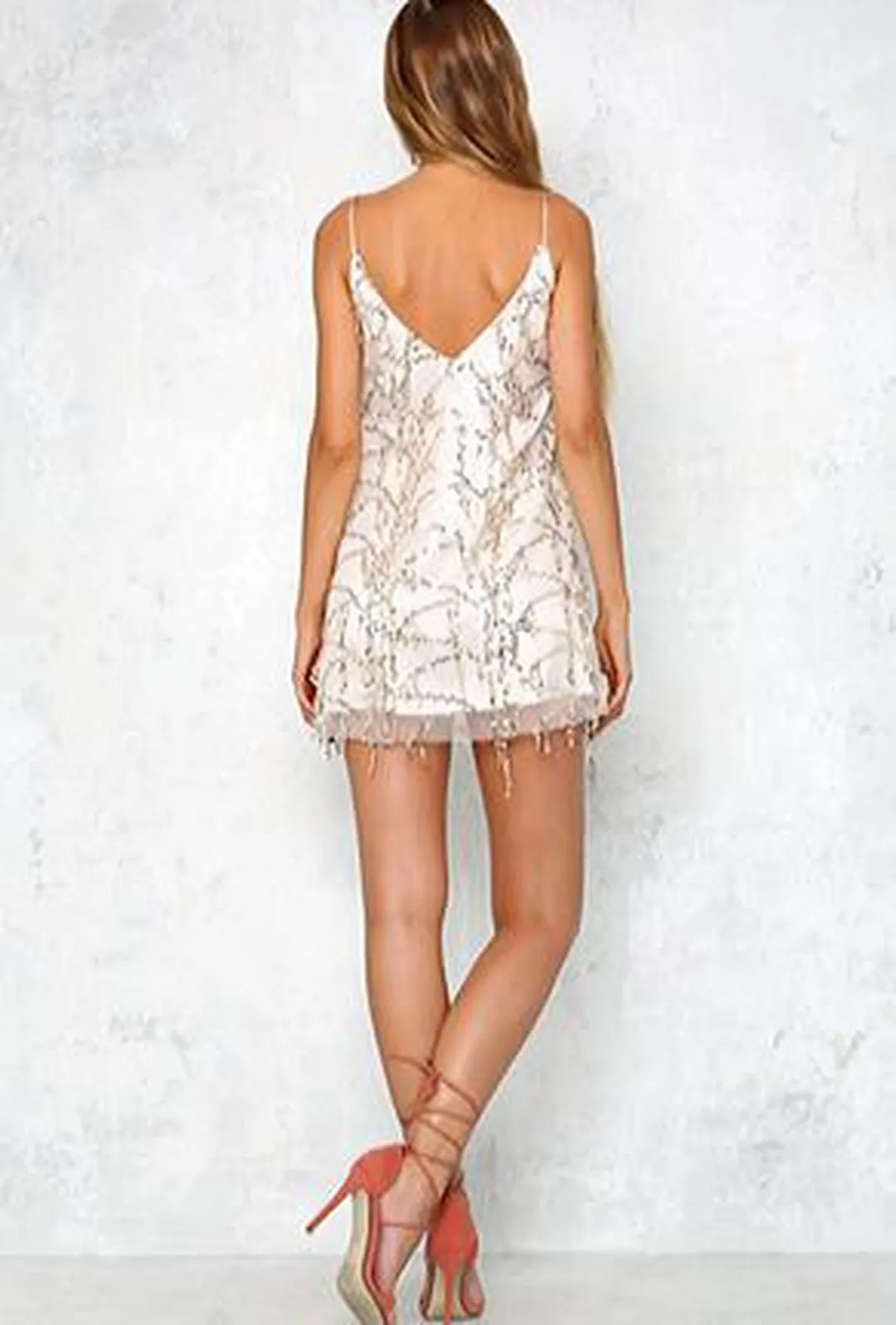 ERICCA - TANK SEQUINS DRESS