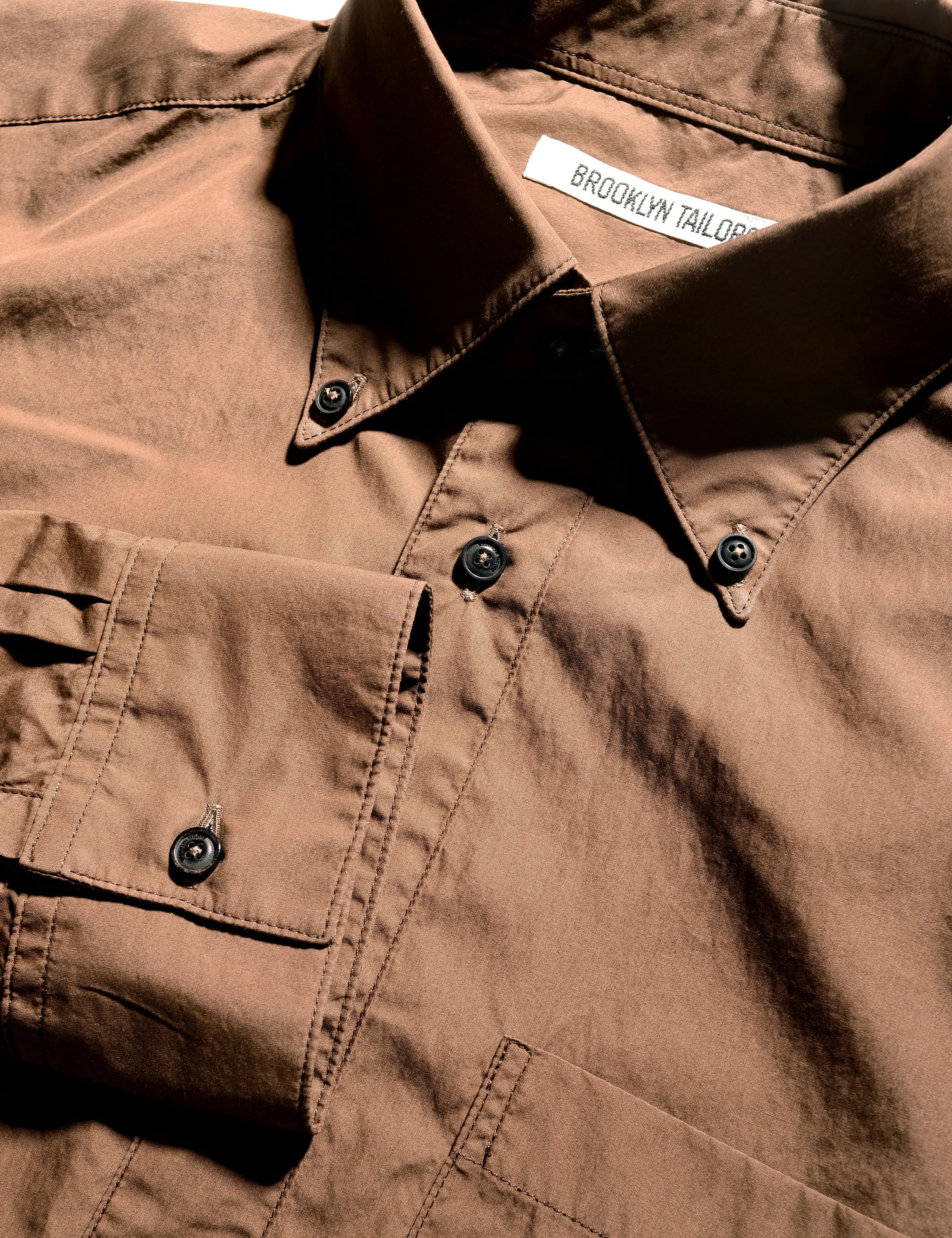 FINAL SALE: BKT14 Relaxed Shirt in Supima Cotton Broadcloth - Coffee