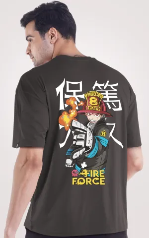 Fire Force Printed Oversized T-Shirt