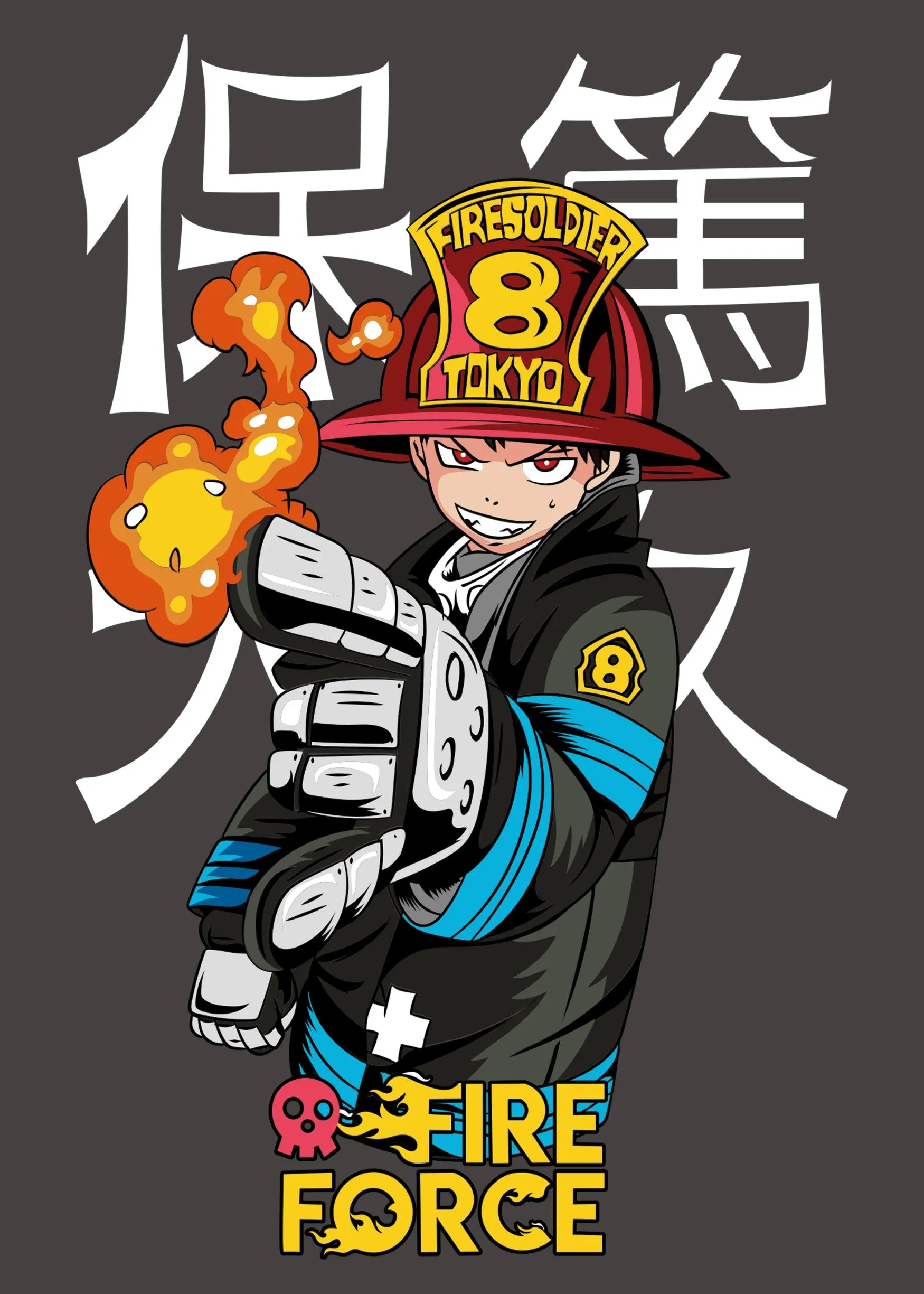 Fire Force Printed Oversized T-Shirt