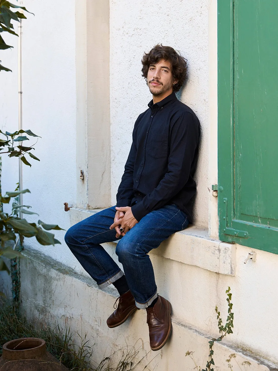 Flannel Shirt Populus Black
