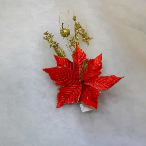 Flower Red with Gold Stars